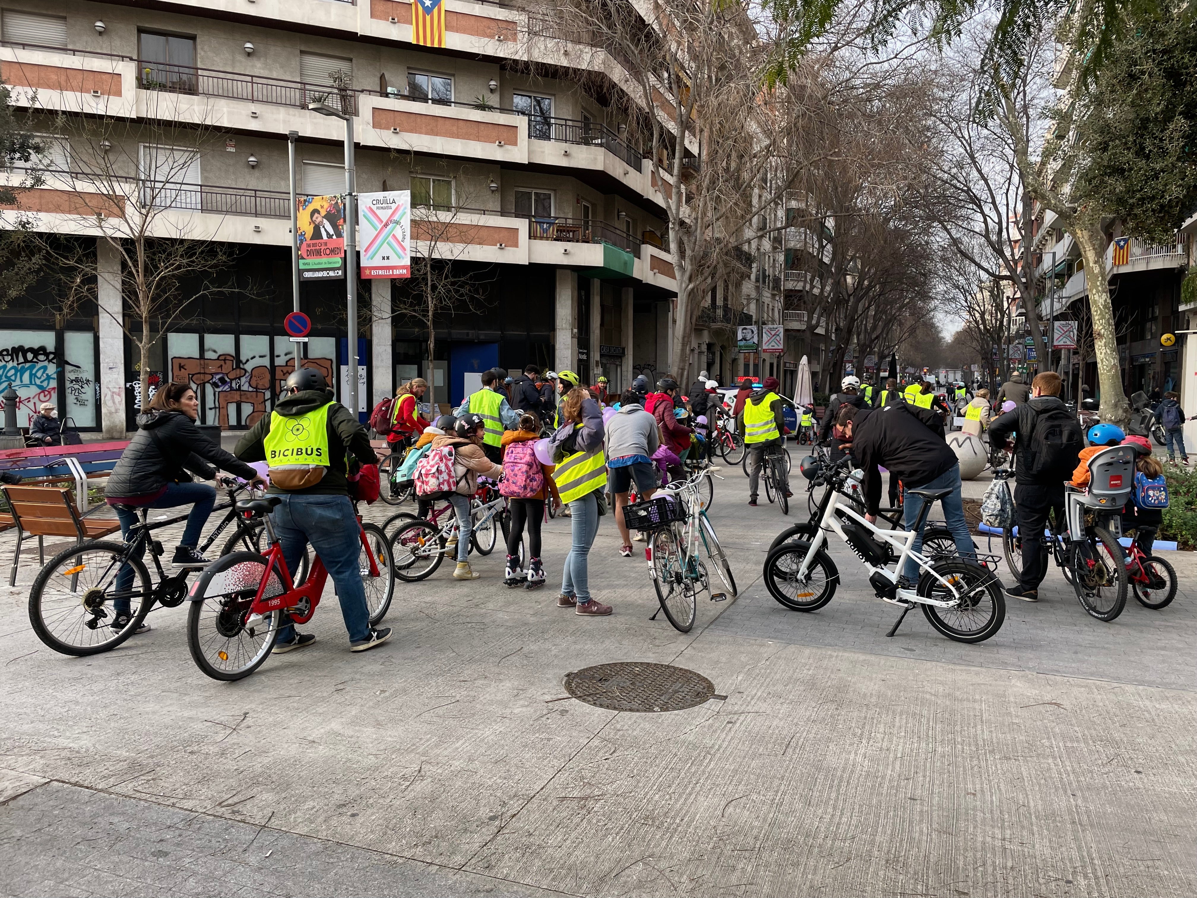 All aboard the BiciBus in Sant Antoni