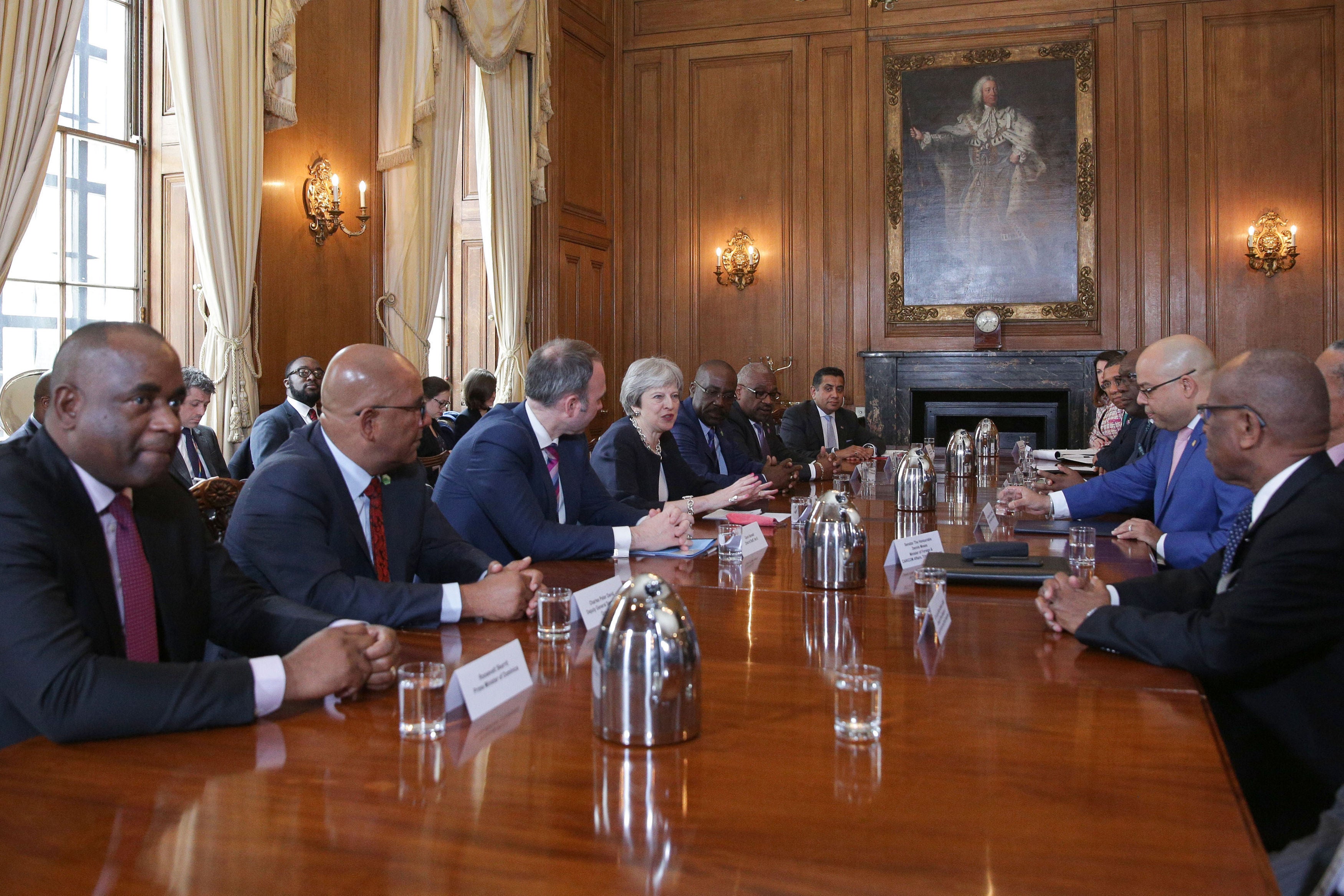 Former prime minister Theresa May hosted a meeting in 2018 with Commonwealth leaders, foreign ministers and high commissioners to discuss the Windrush scandal