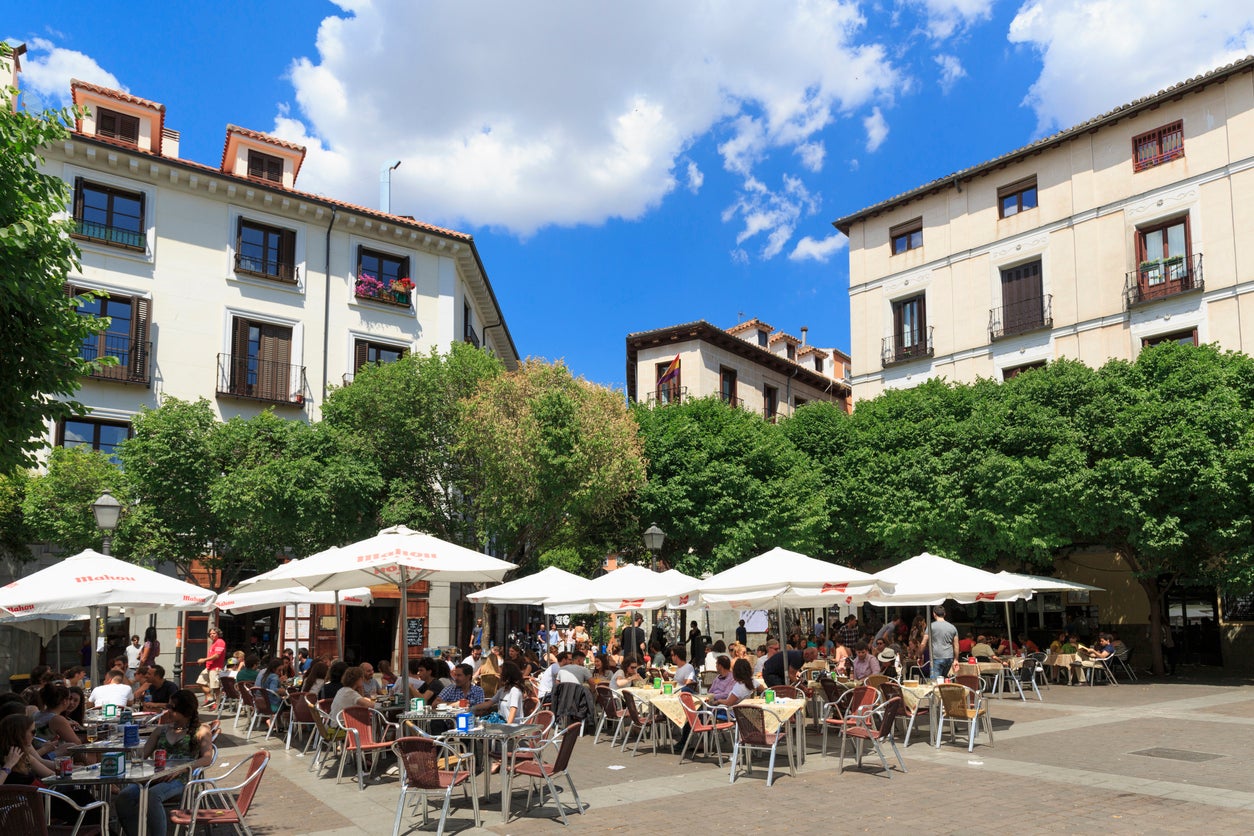 Al fresco lunches in Malasaña, Madrid