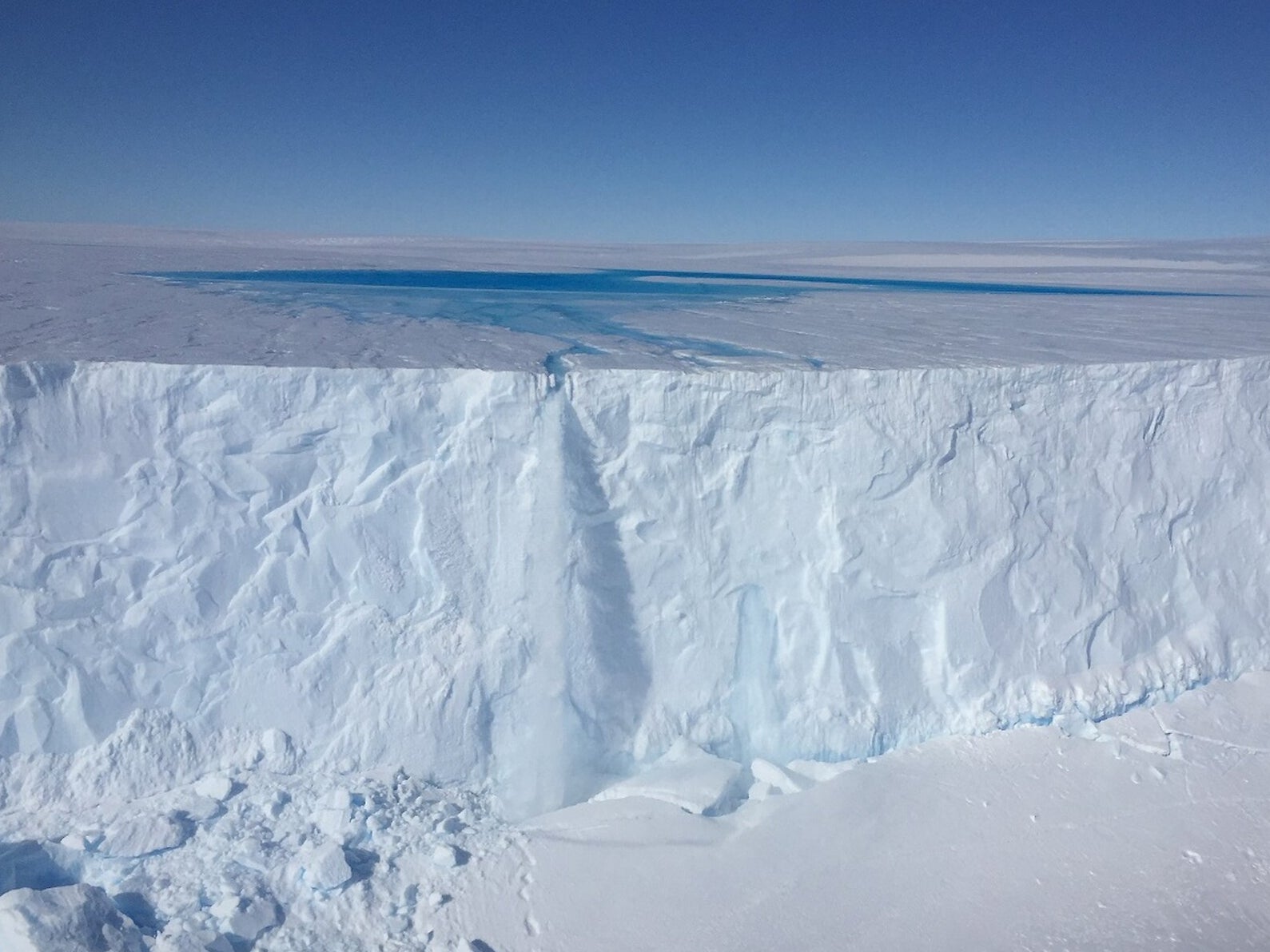 Meltwater lake on the Sørsdal Glacier