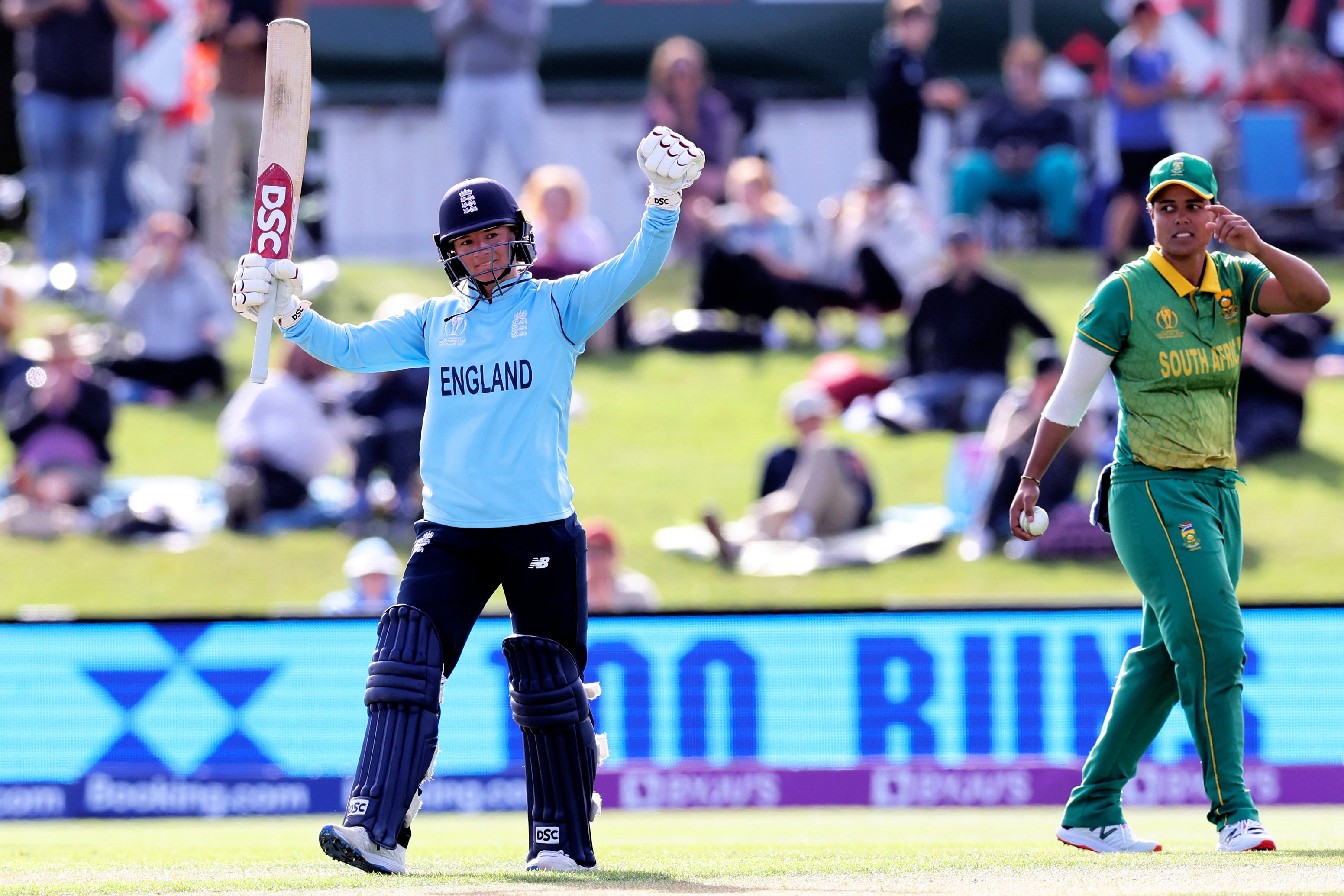 Danni Wyatt scored a century in the semi-final win over South Africa (Martin Hunter/Photosport via AP)