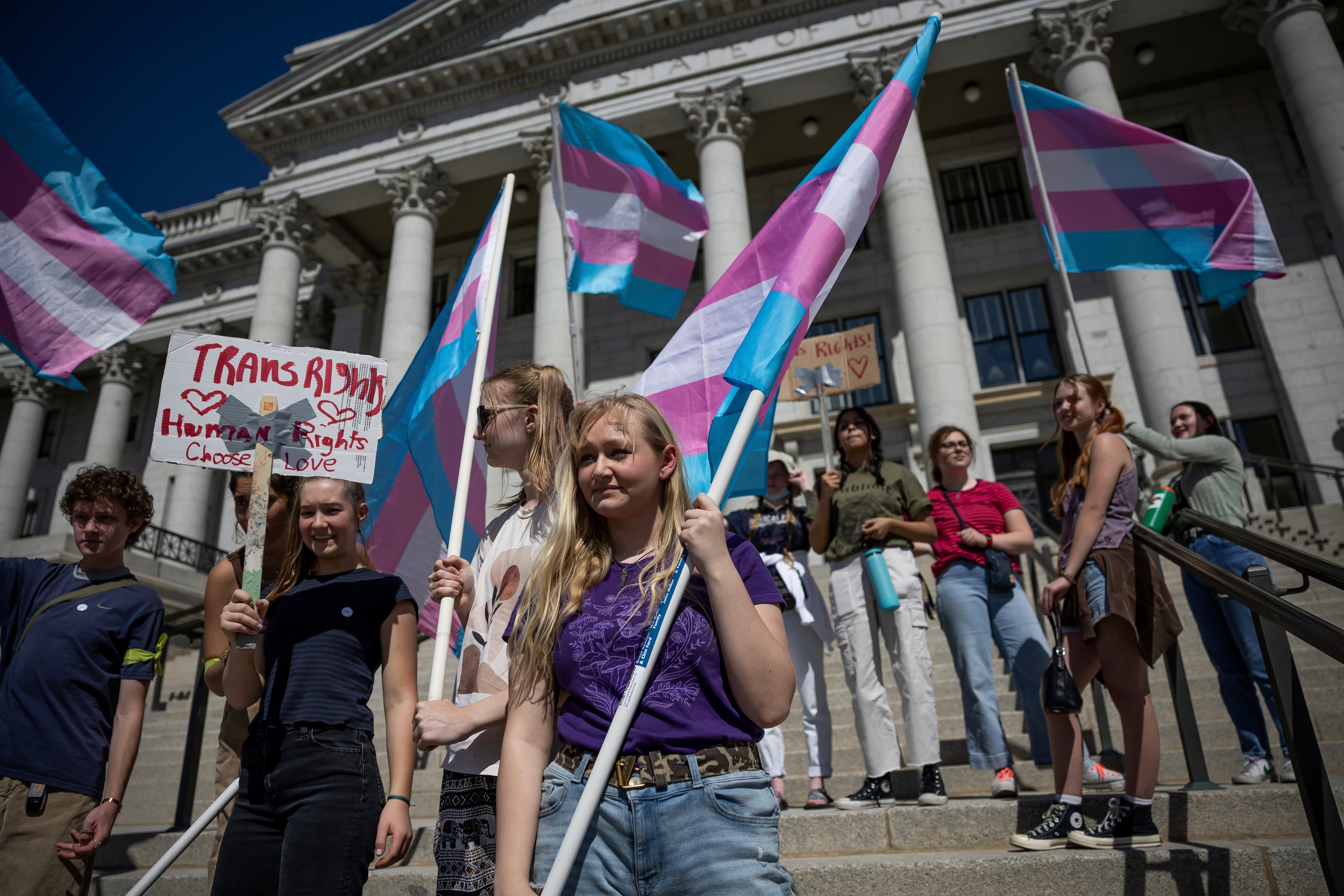 Many protests have taken place against anti-trans legislation being passed in various US states