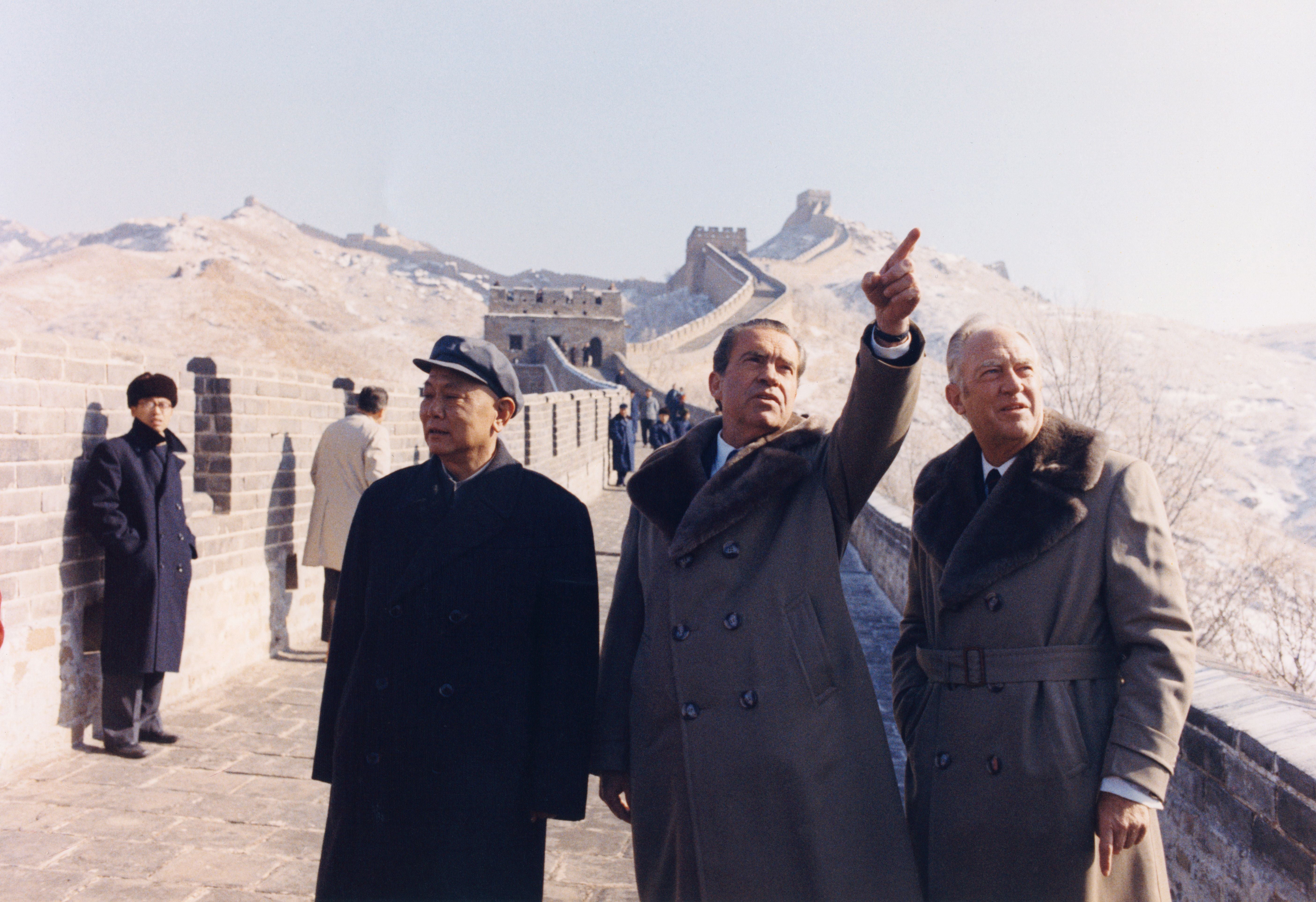 Richard Nixon and US the secretary of state William Rogers on a historic visit to China in 1972