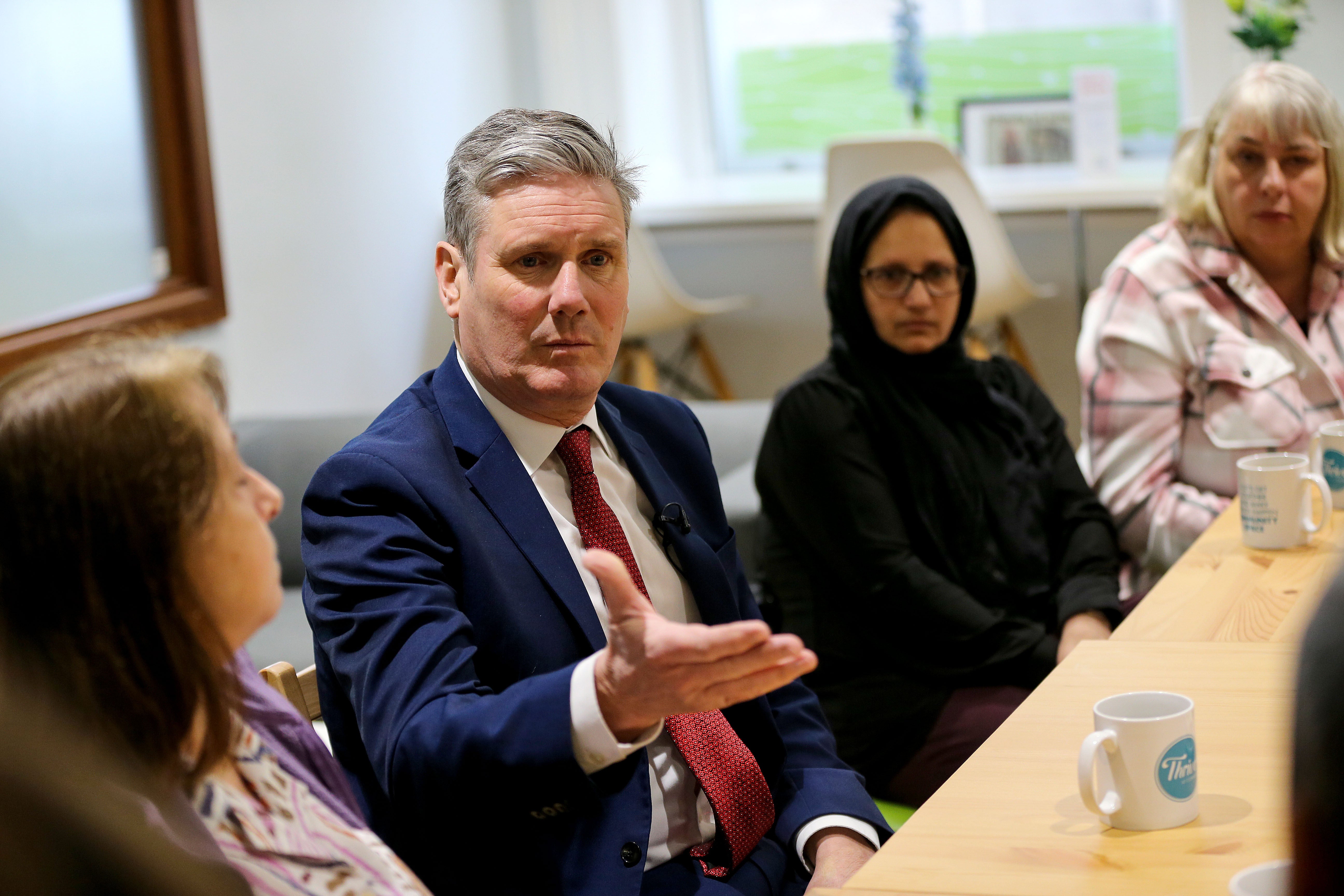 Labour leader Sir Keir Starmer visits Dewsbury (Nigel Roddis/PA)