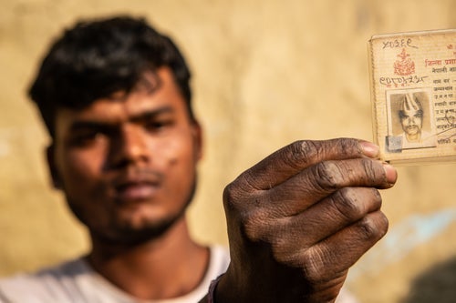 Following the death of his father, Krishna left school to start working in the construction sector