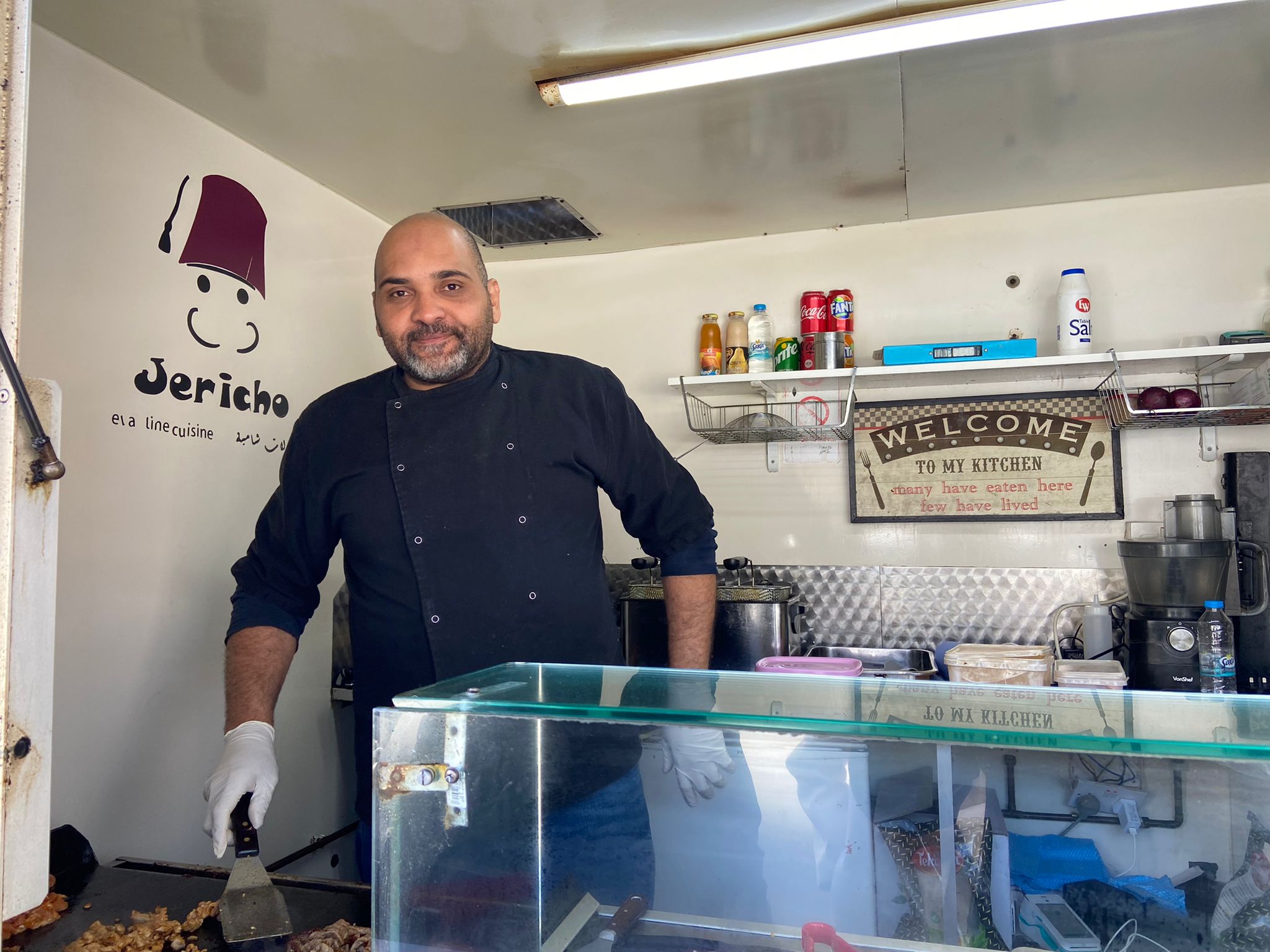 Yousef in his food truck