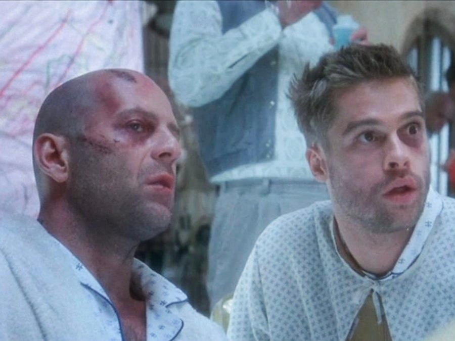 Bruce Willis and Brad Pitt in ‘12 Monkeys’