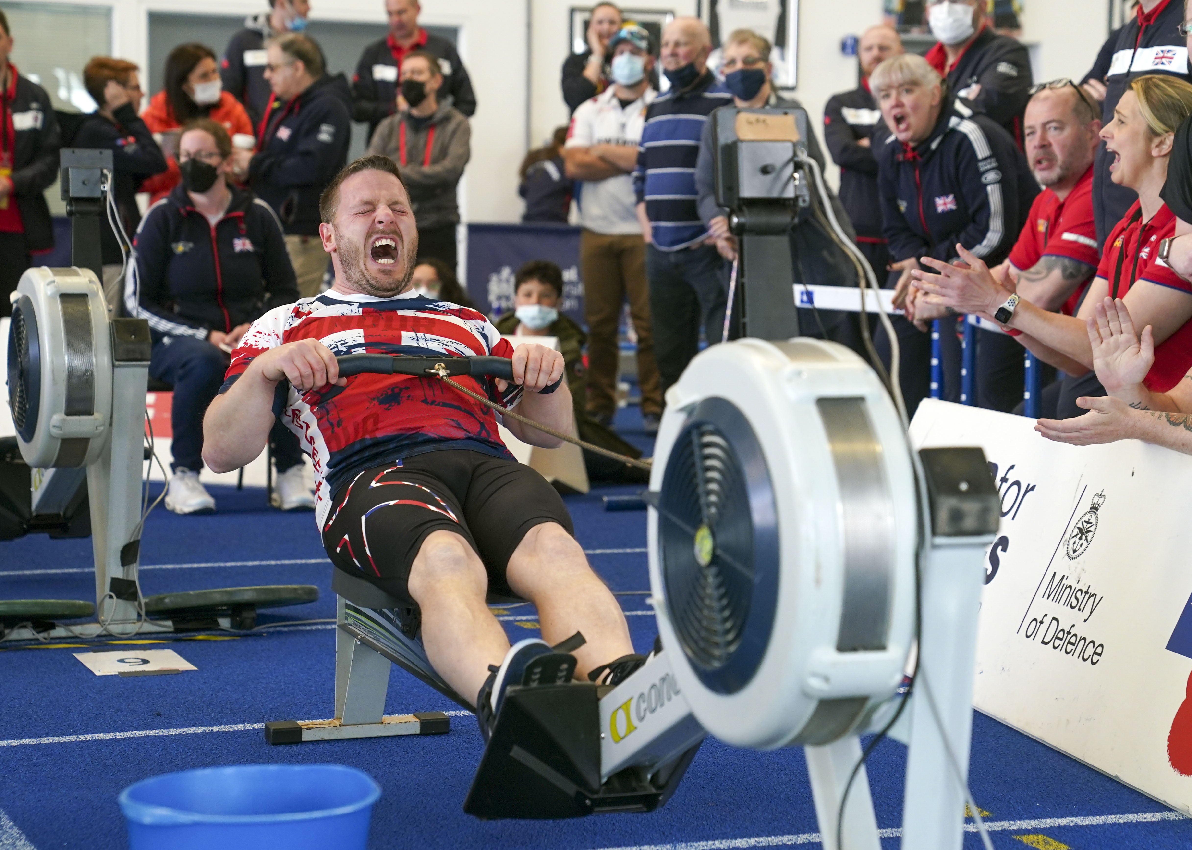 Team UK during a training session ahead of the Invictus Games (Steve Parsons/PA)