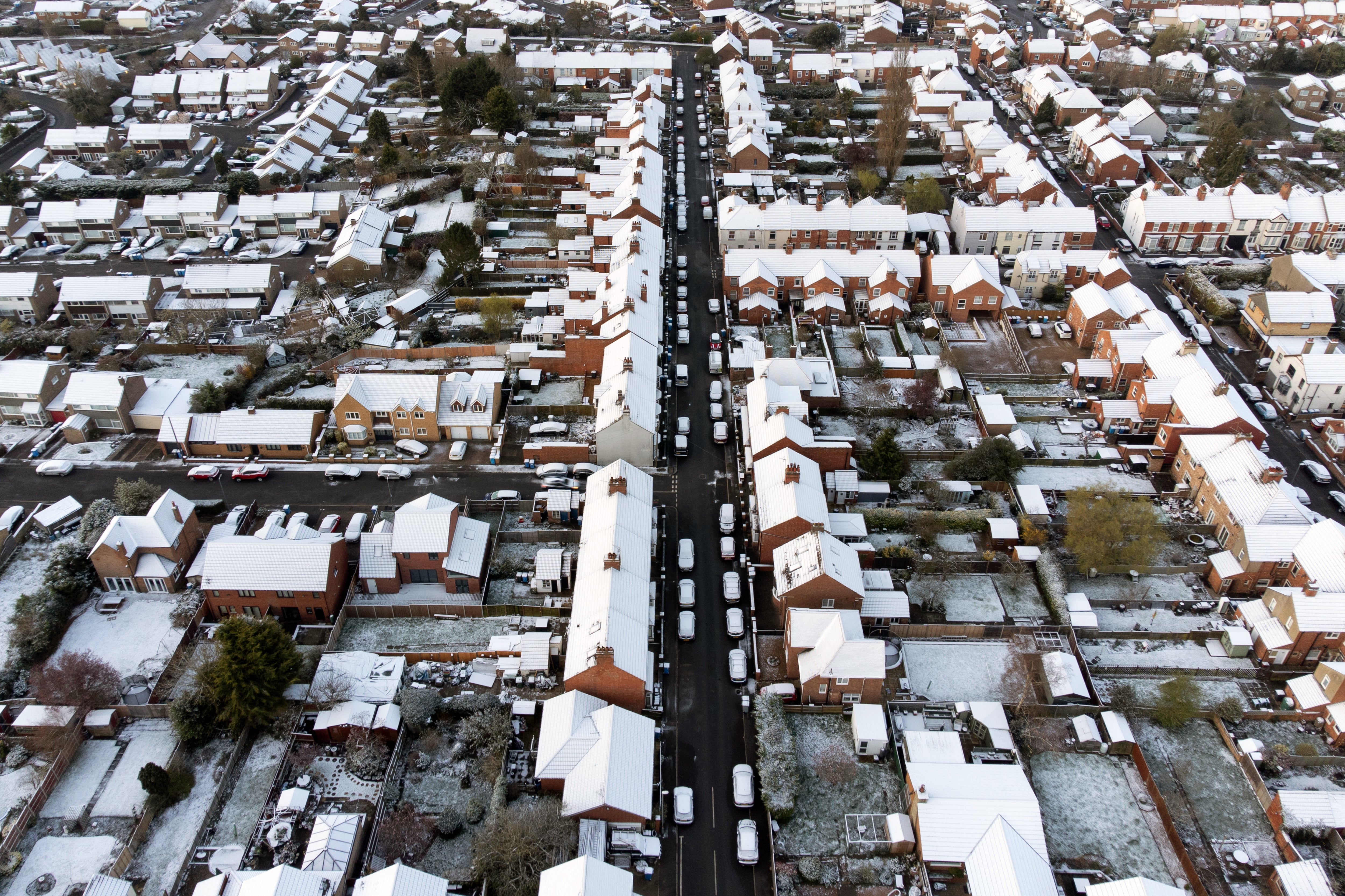 A dusting of snow across Rothwell in Northamptonshire