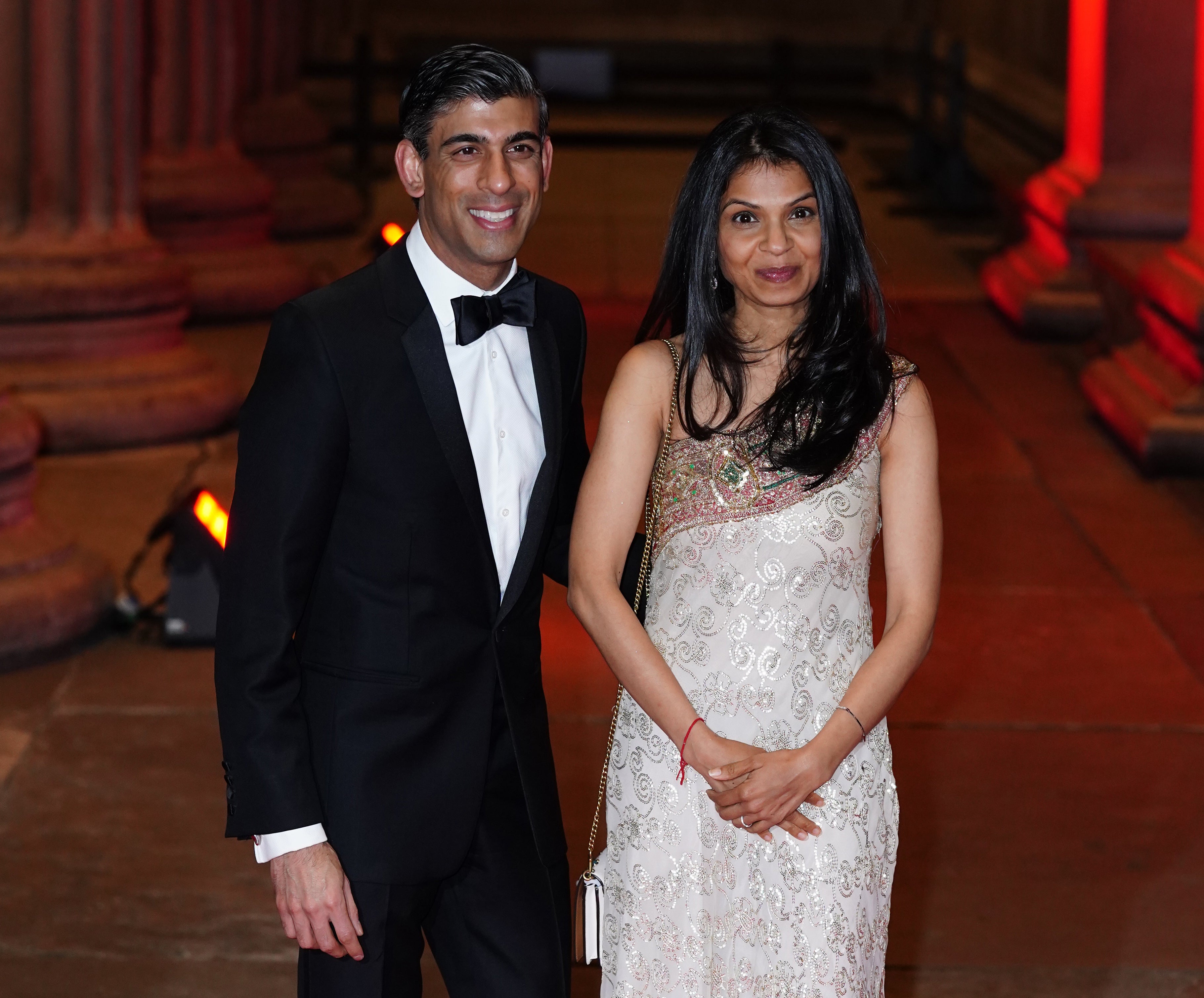 Chancellor Rishi Sunak with his wife Akshata Murty