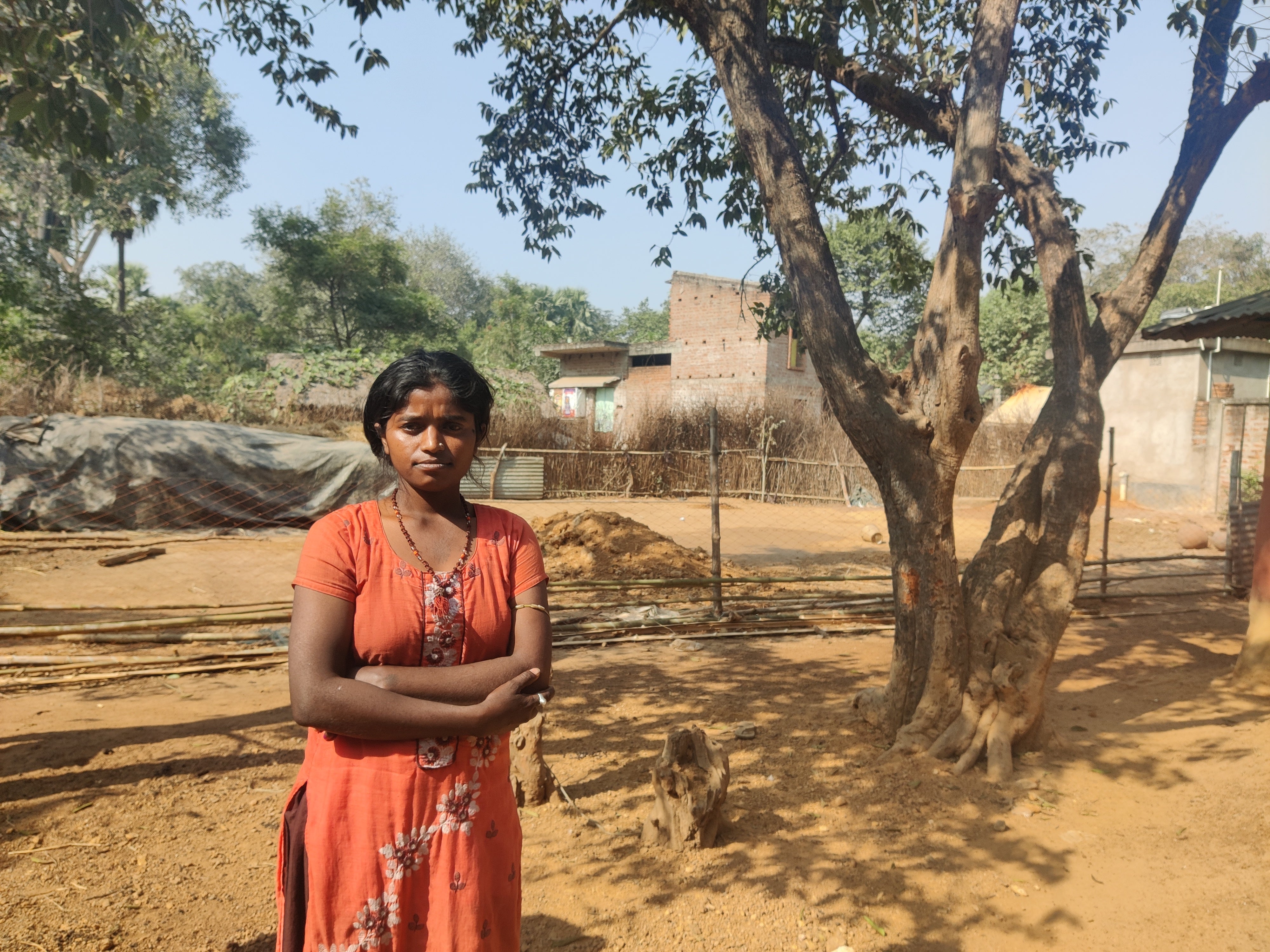 Sumita Tudu, a member of the village council in Dewanganj, says the thought of losing everything is ‘scary’