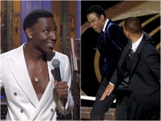 Jerrod Carmichael jokes Will Smith Oscars slap feels like it ‘happened years ago’ in SNL opening monologue