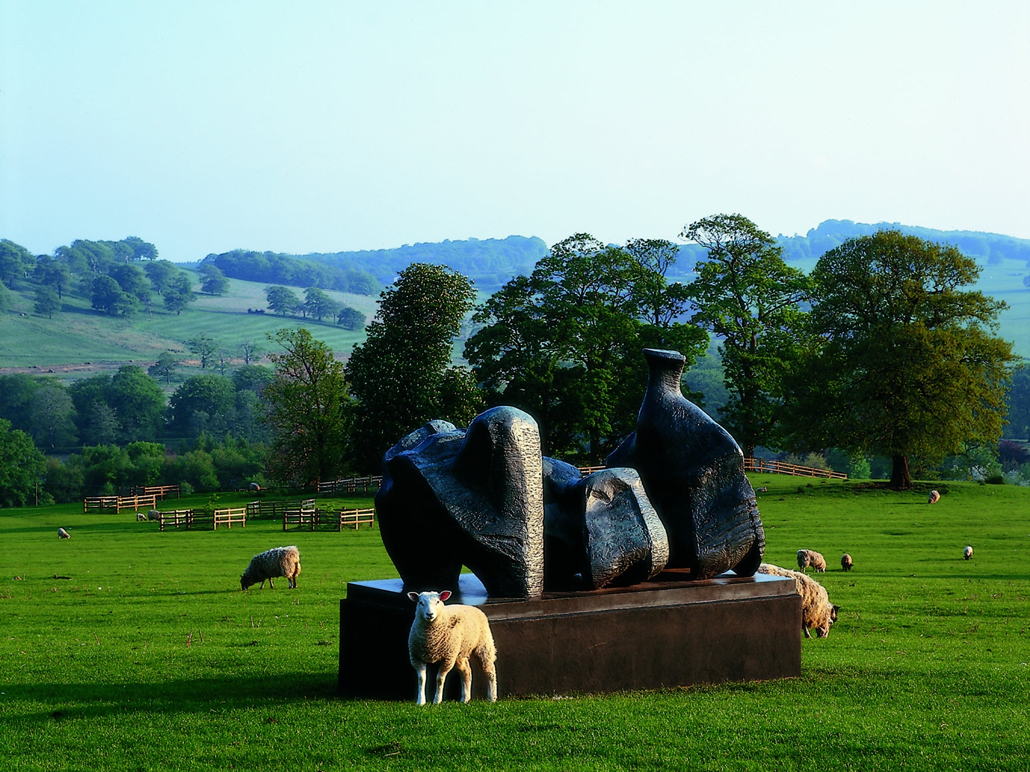 Moore’s ‘Three piece reclining figures’ in the Yorkshire Sculpture Park