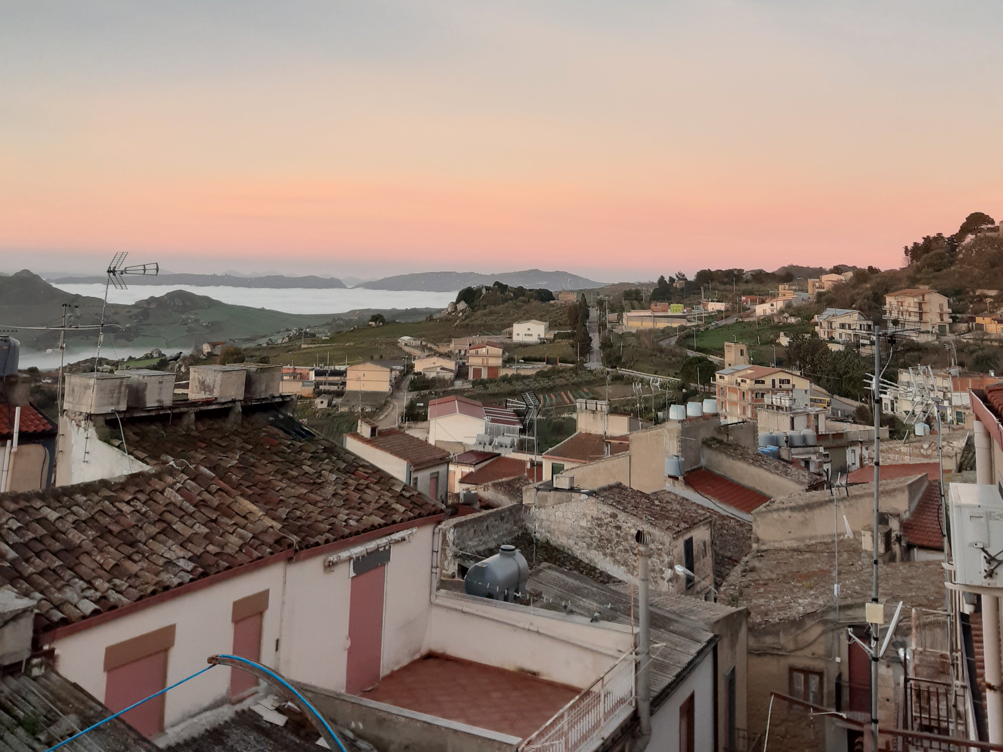 The town of Mussomeli, Sicily