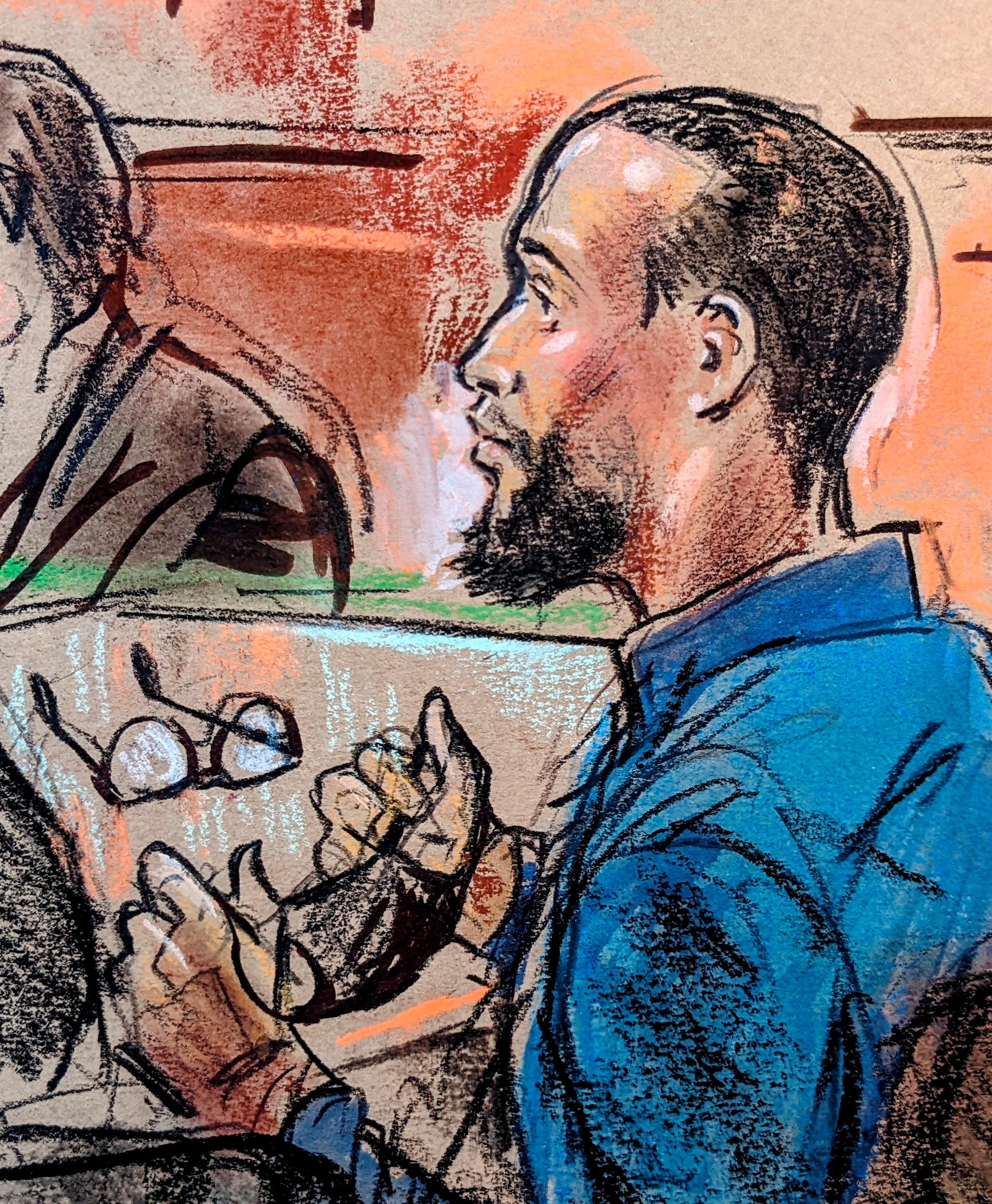 A court image of El Shafee Elsheikh