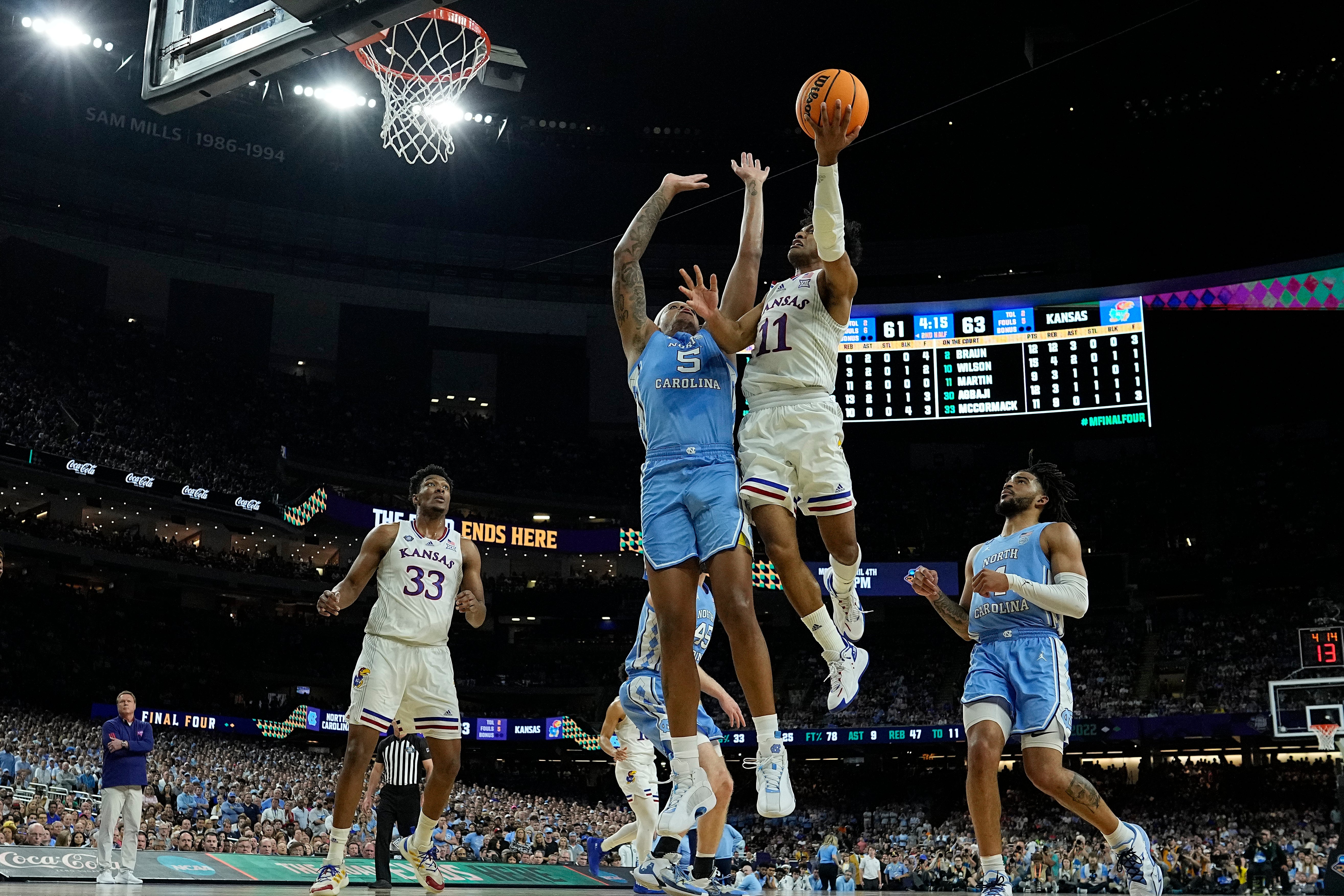 NCAA North Carolina Kansas Basketball