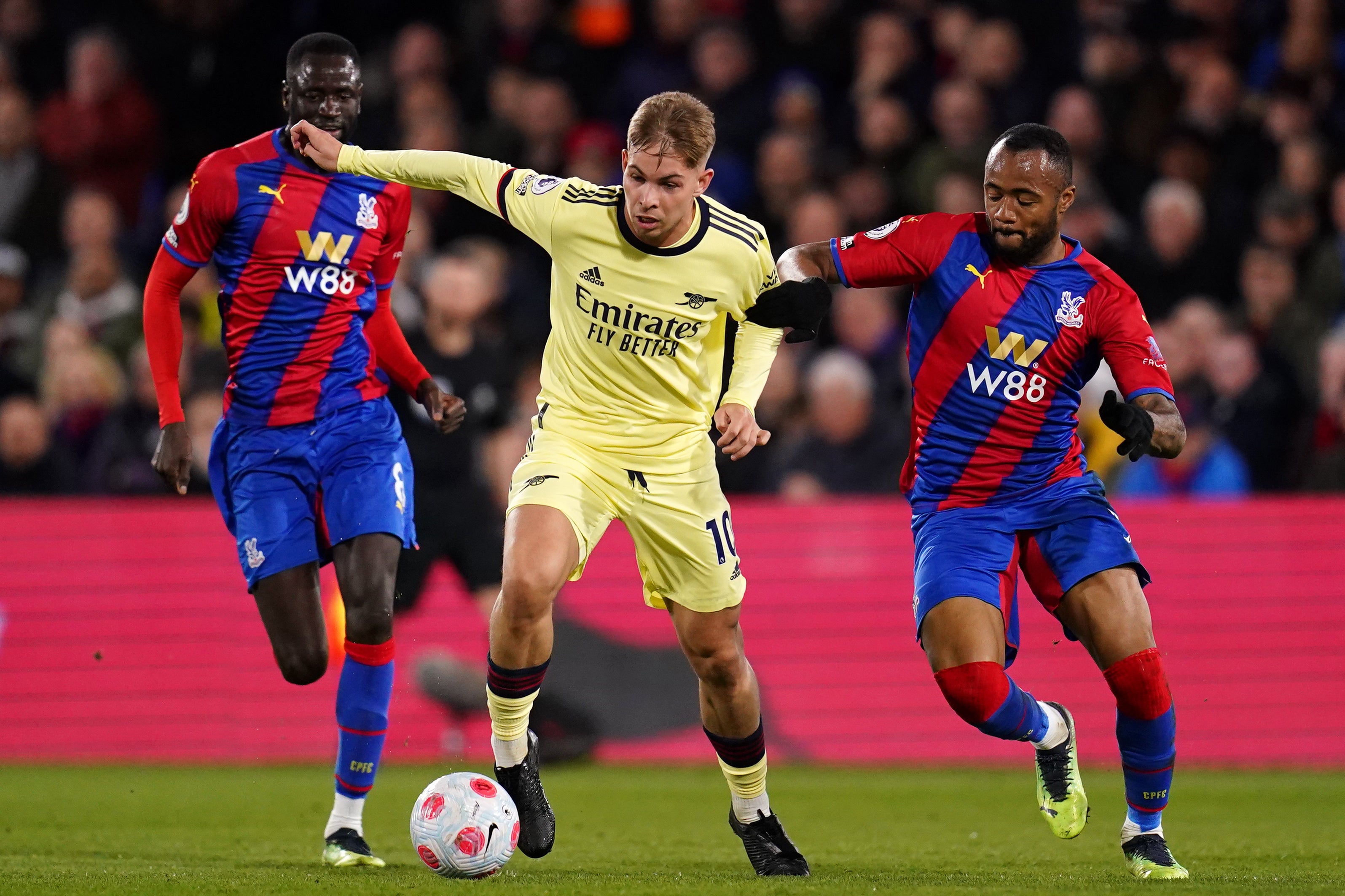 Cheikhou Kouyate (left) is also an injury concern for Palace (John Walton/PA)