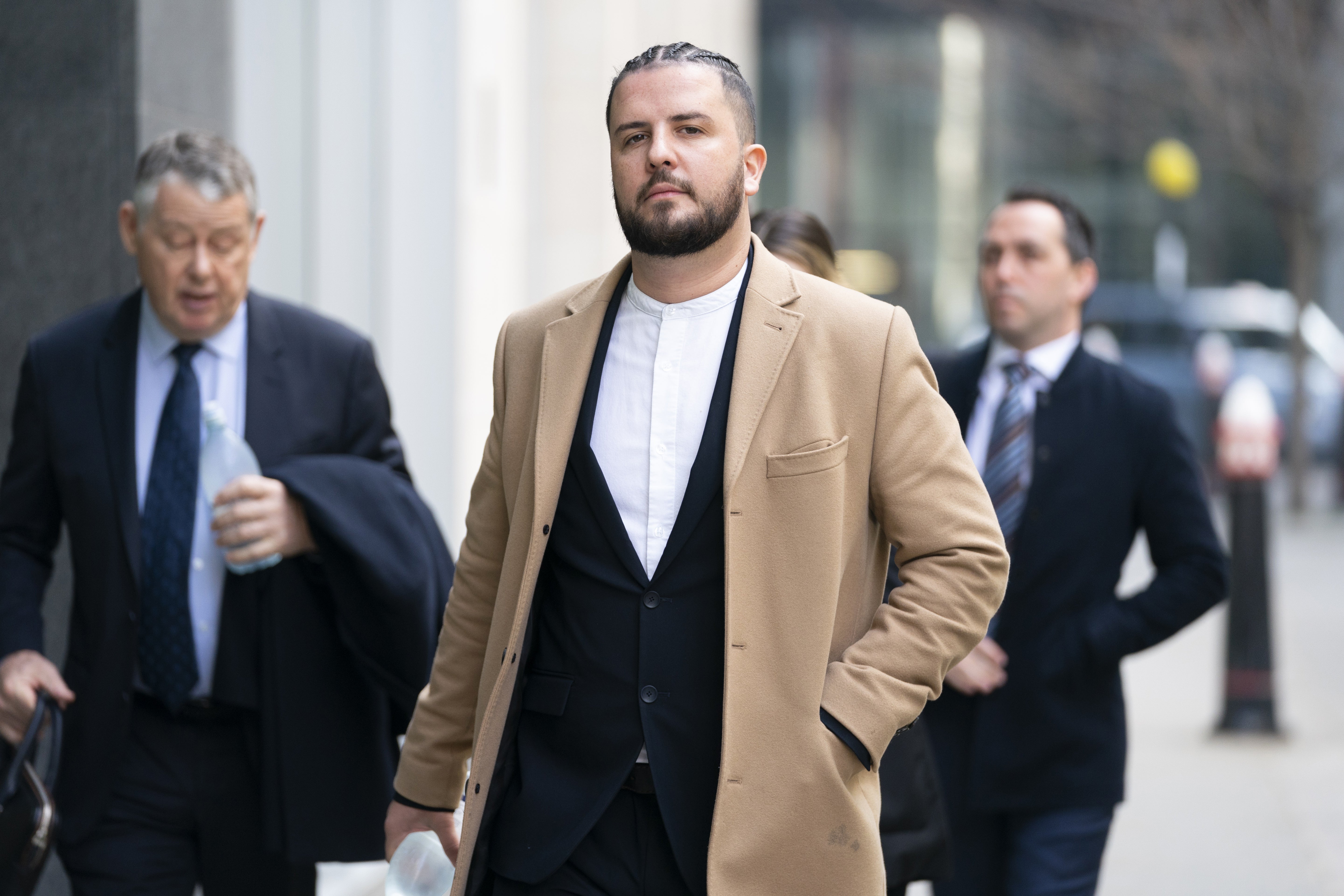 Grime artist Chokri outside the Rolls Building at the High Court in central London (PA)