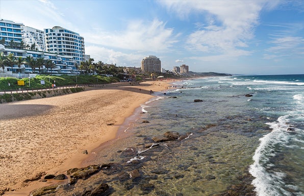 La Lucia beach in Durban, where the fatal attack occurred