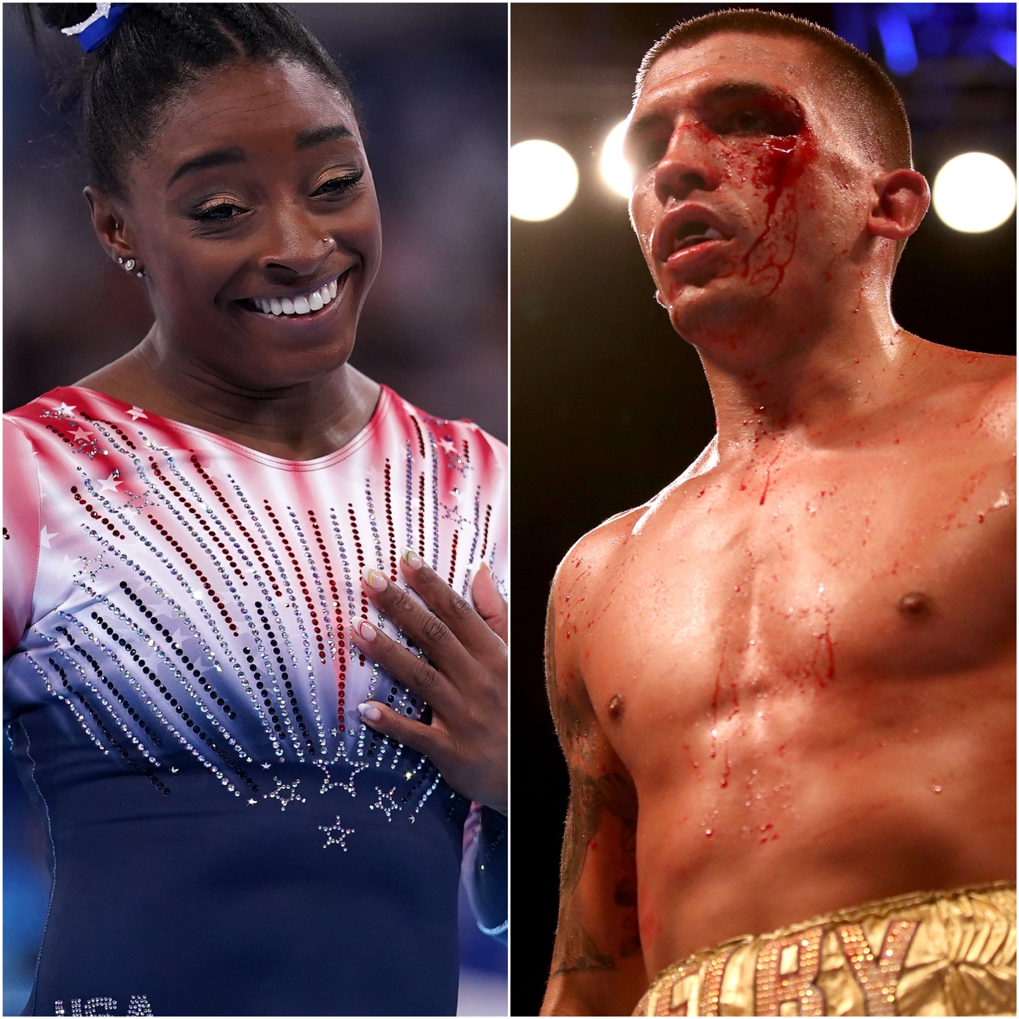 Simone Biles and Lee Selby (Mike Egerton/Nick Potts/PA)