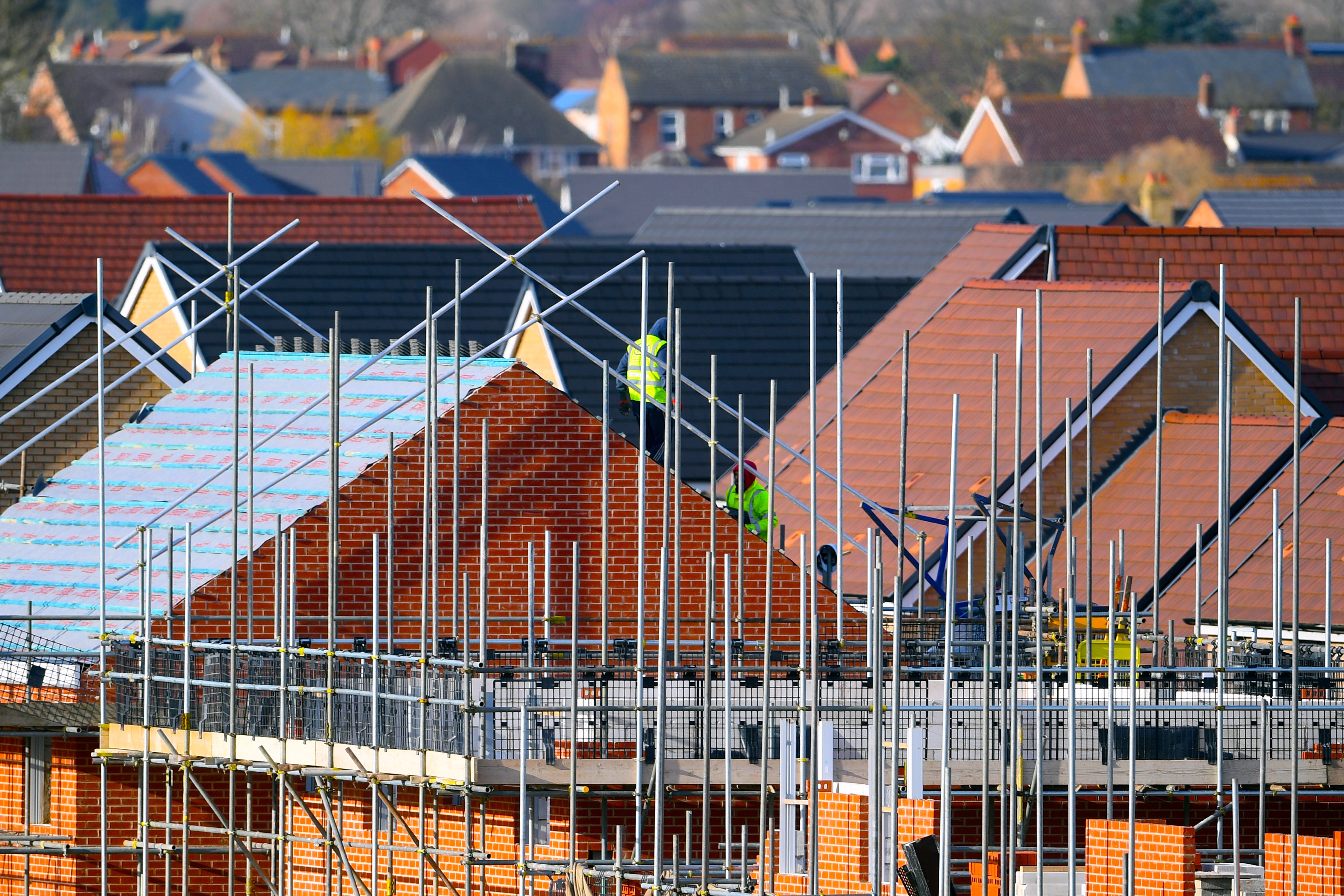 Construction cost rises had slowed in February, but picked back up a month later (Joe Giddens/PA)