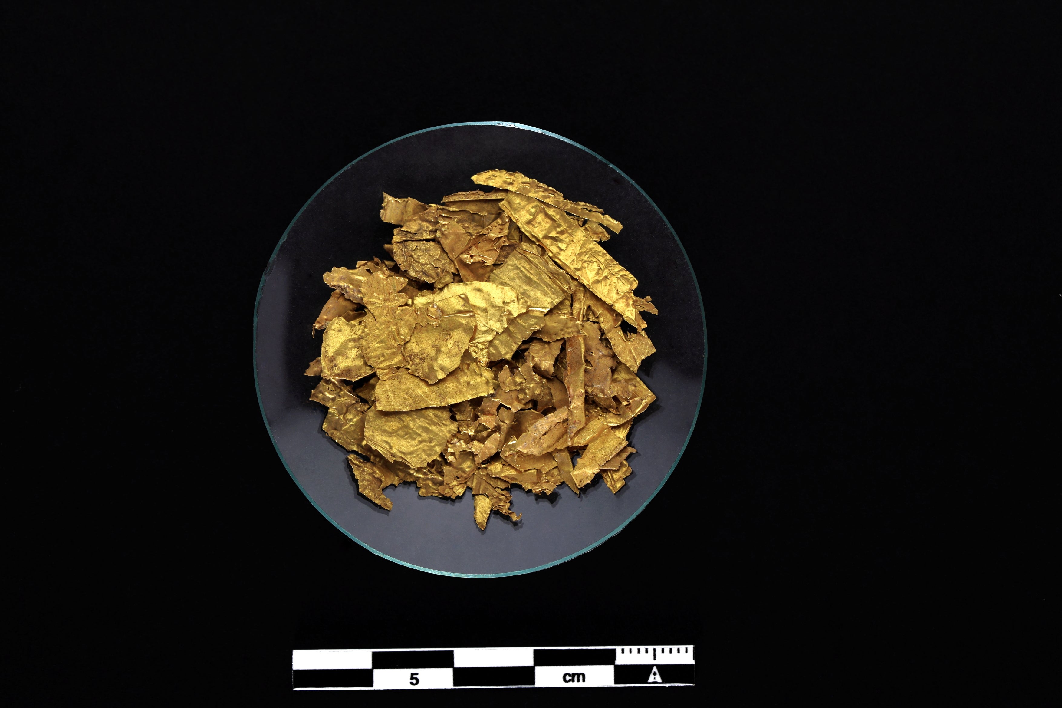 Gold – probably from southwest Spain – was used to produce eye-shaped solar religious symbols made of gold foil