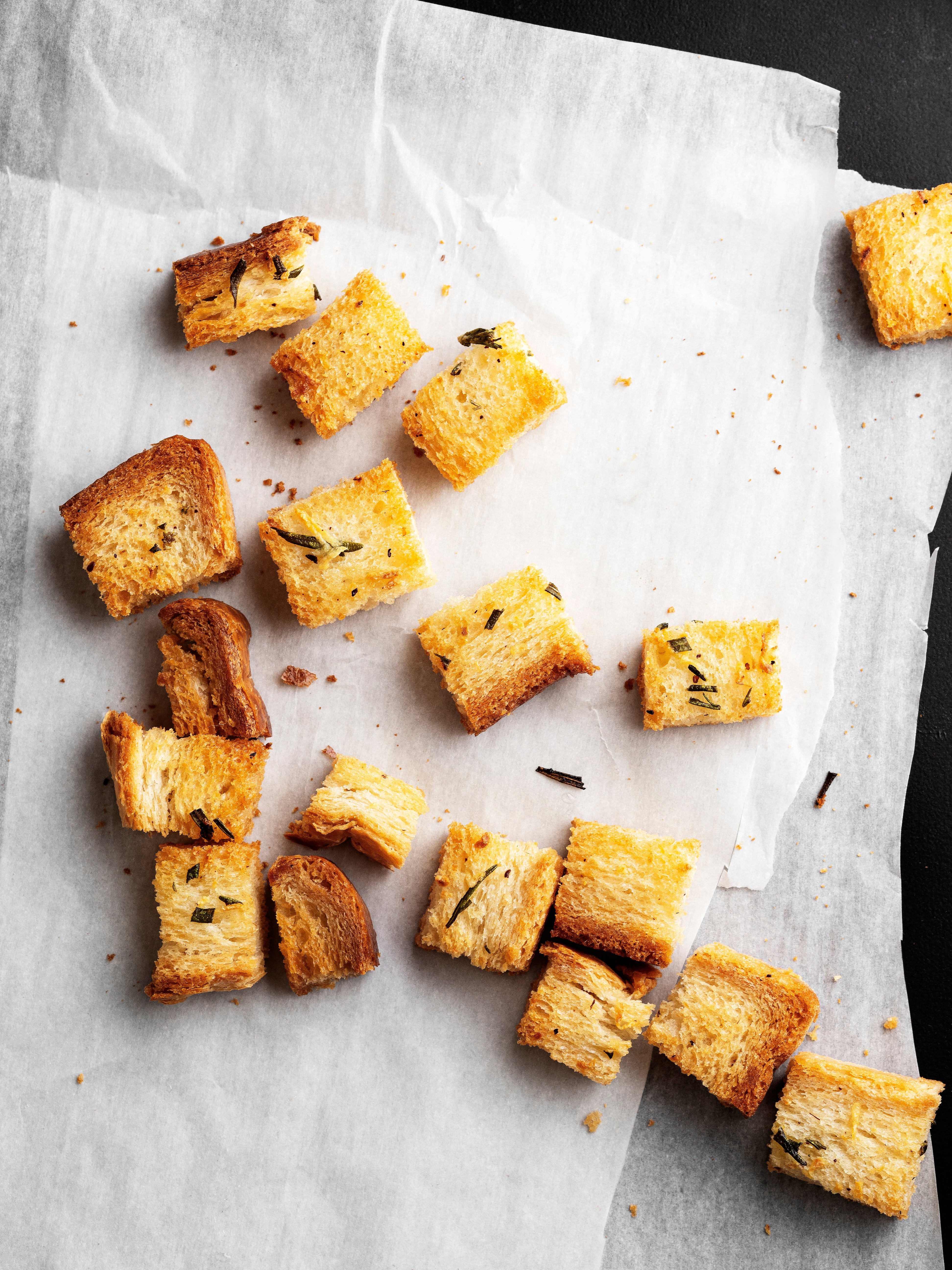 Tearing the bread by hand creates irregular shapes and craggy edges to soak up the deliciousness