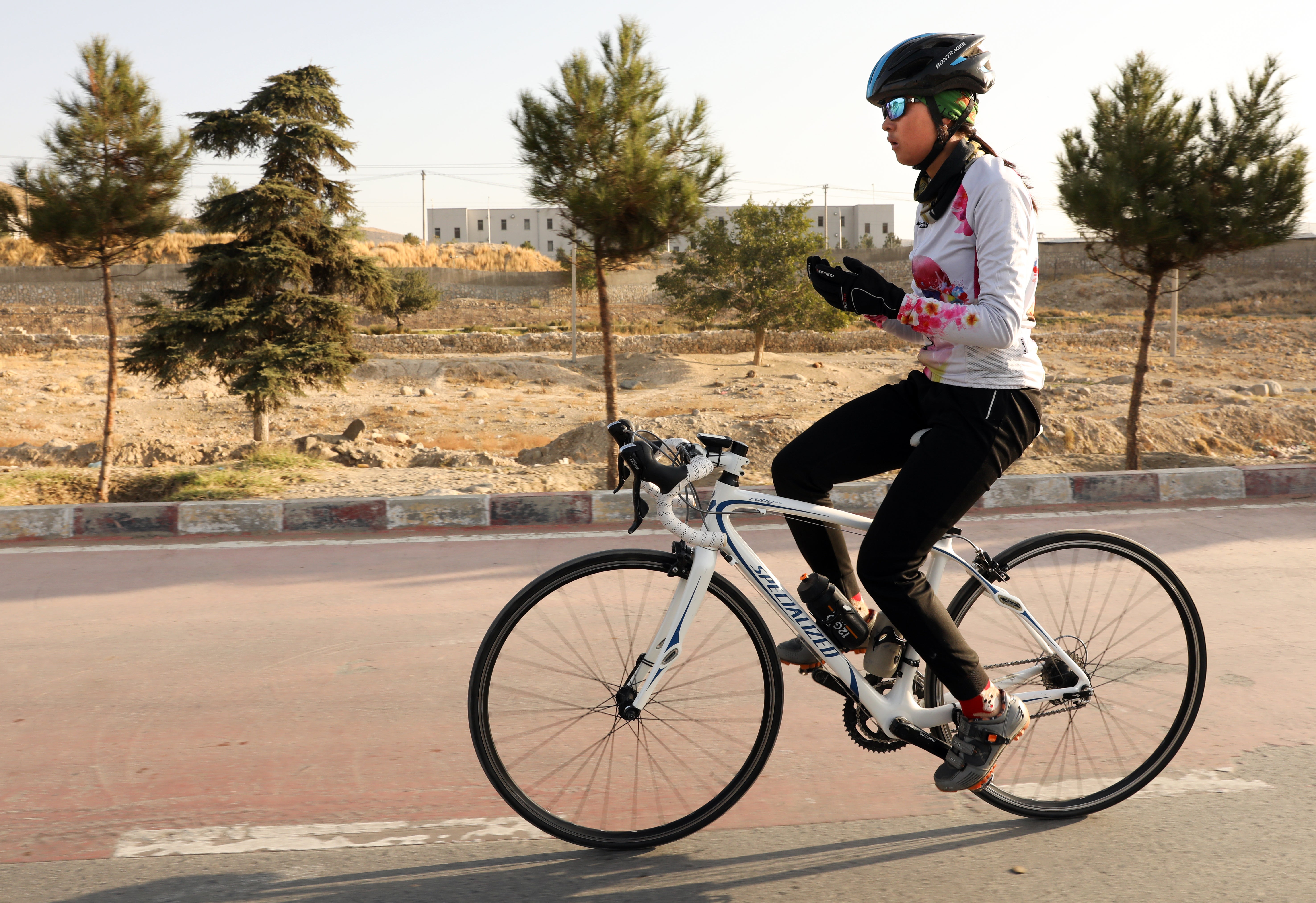 Afsana Nawrozi, a 17-year-old member of the women’s national cycling team