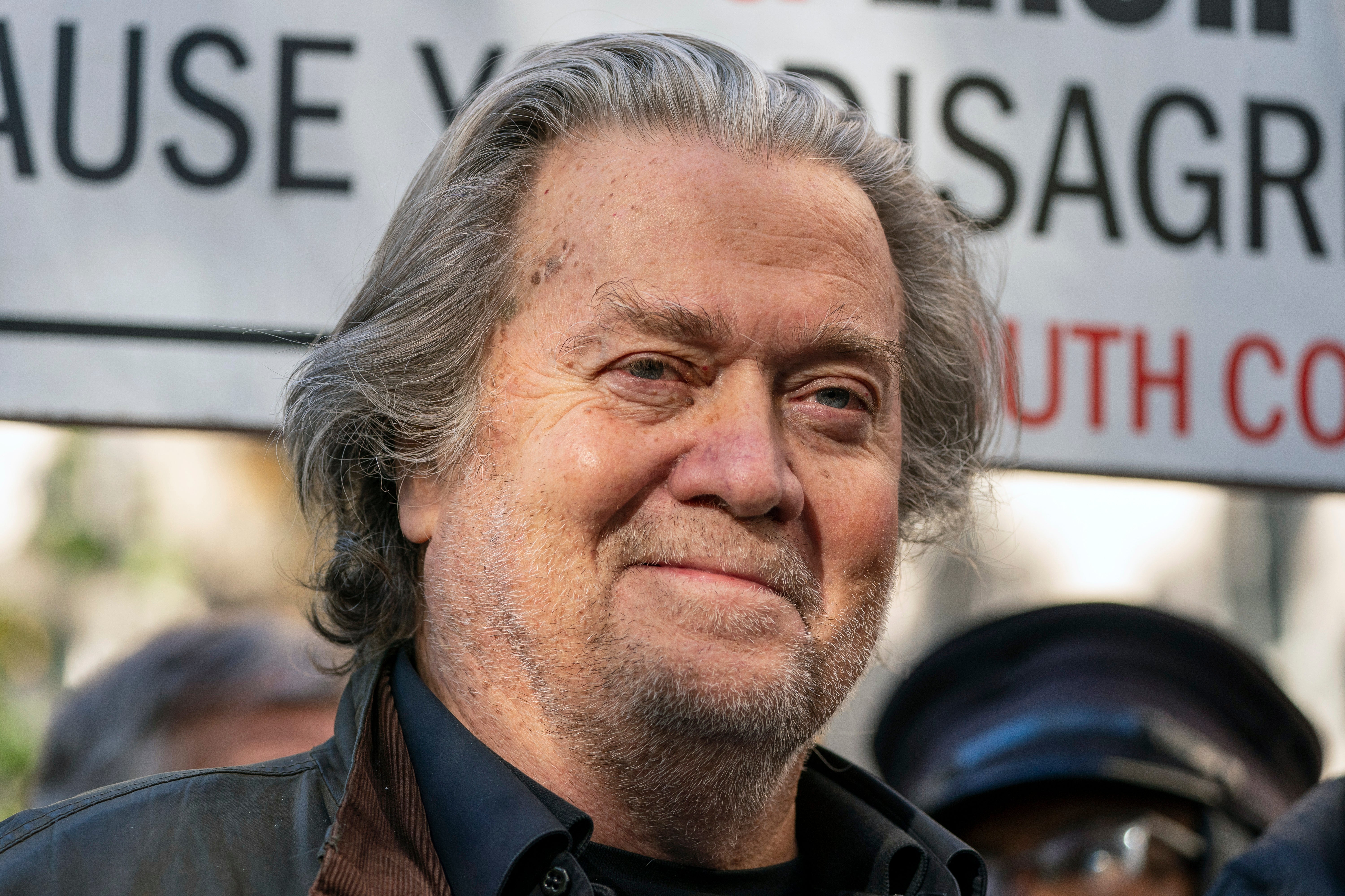 Steve Bannon was charged with contempt of Congress last year (File photo)