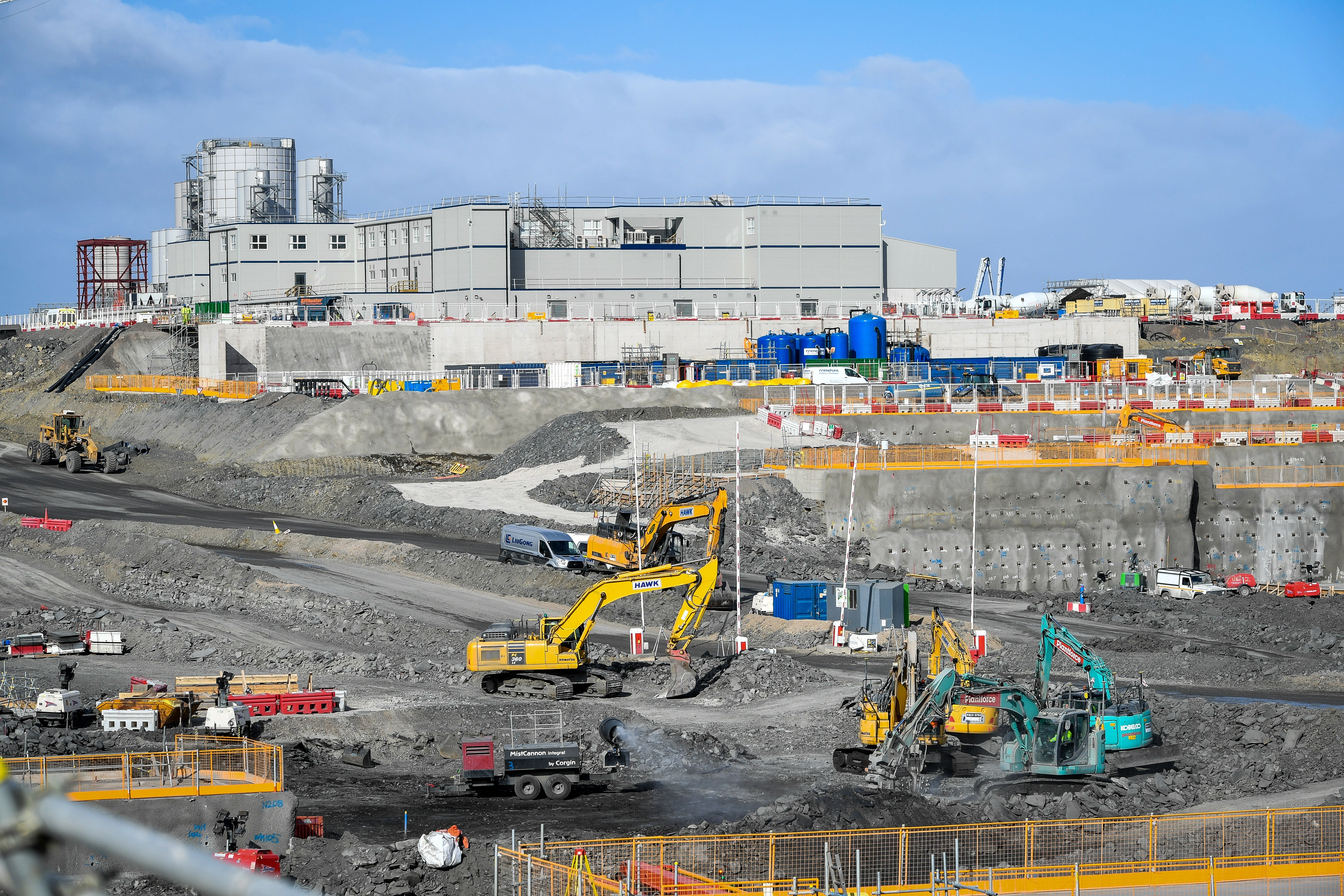 Construction underway at Hinkley Point C in Somerset