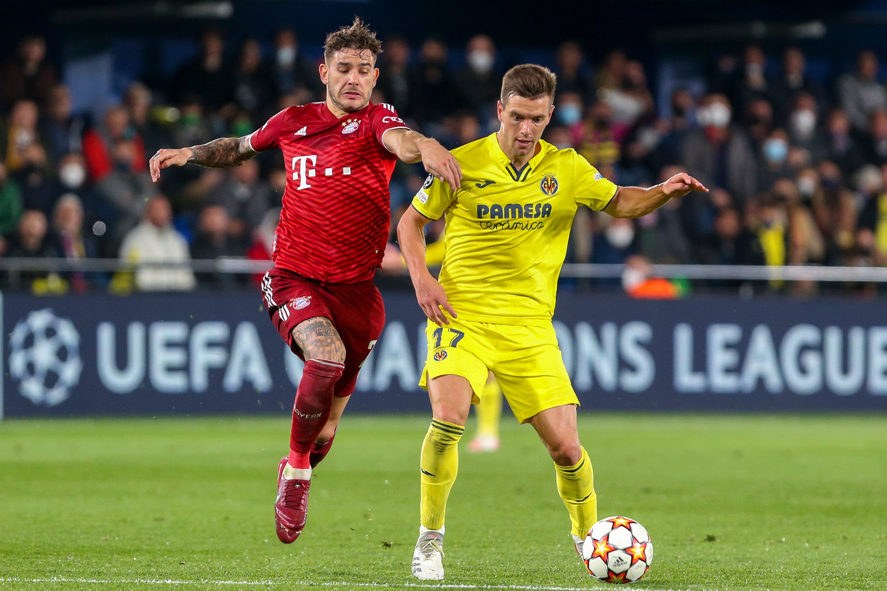 Giovani Lo Celso, right, impressed as Villarreal beat Bayern Munich in the Champions League (Alberto Saiz/AP)