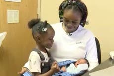 Mother gives birth to son in hotel bathroom while on business trip after thinking she had stomach bug