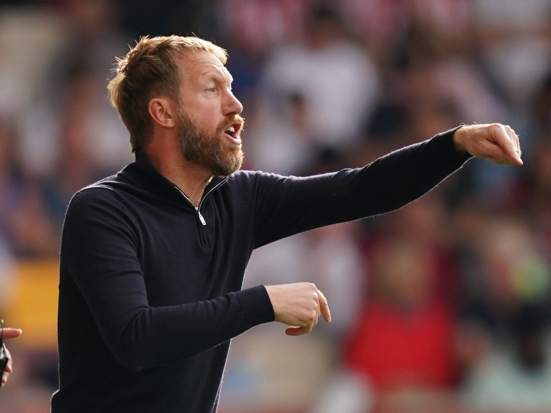 Graham Potter is not too concerned by a lack of goals (Dominic Lipinski)