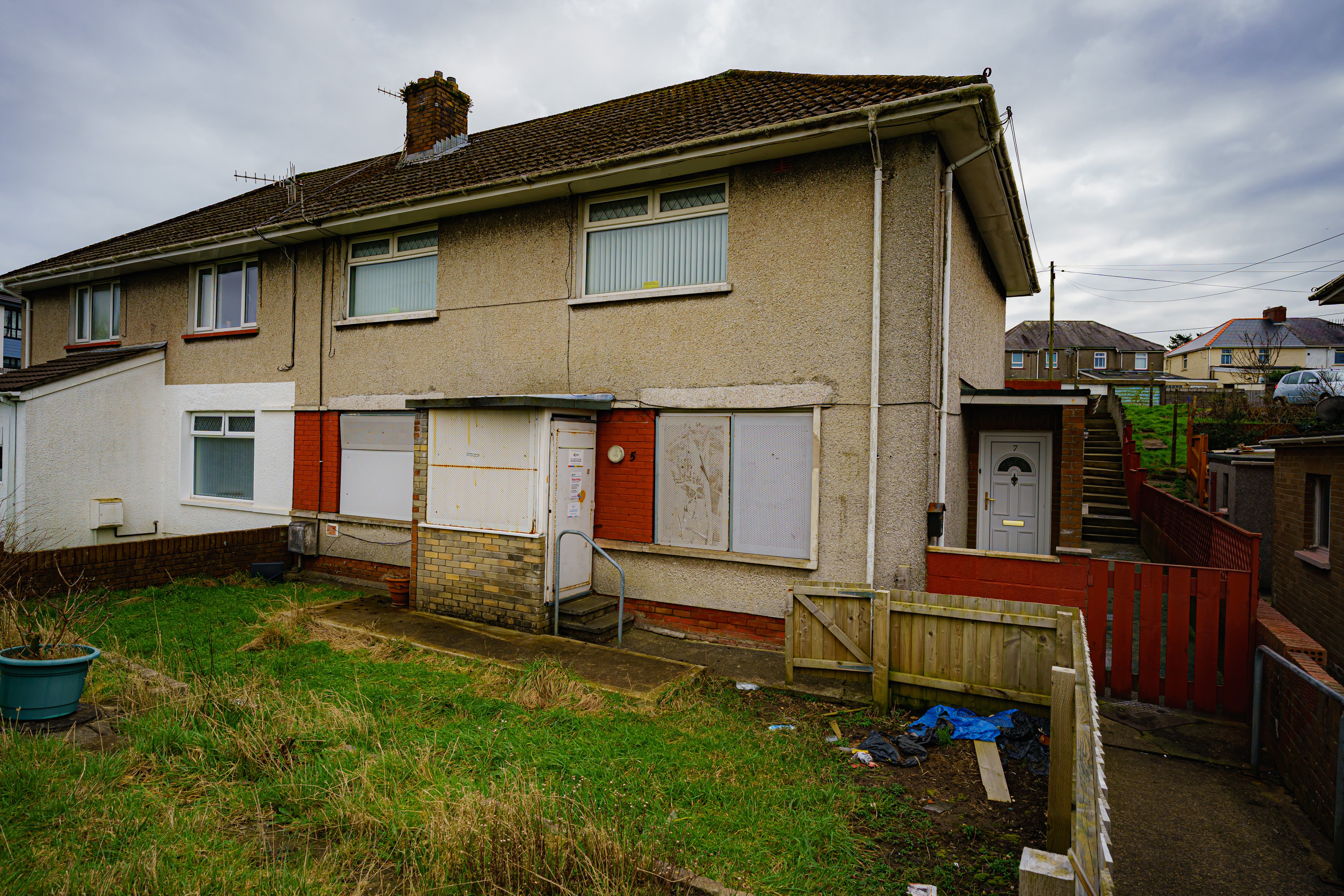 The ground-floor maisonette where five-year-old Logan Mwangi lived