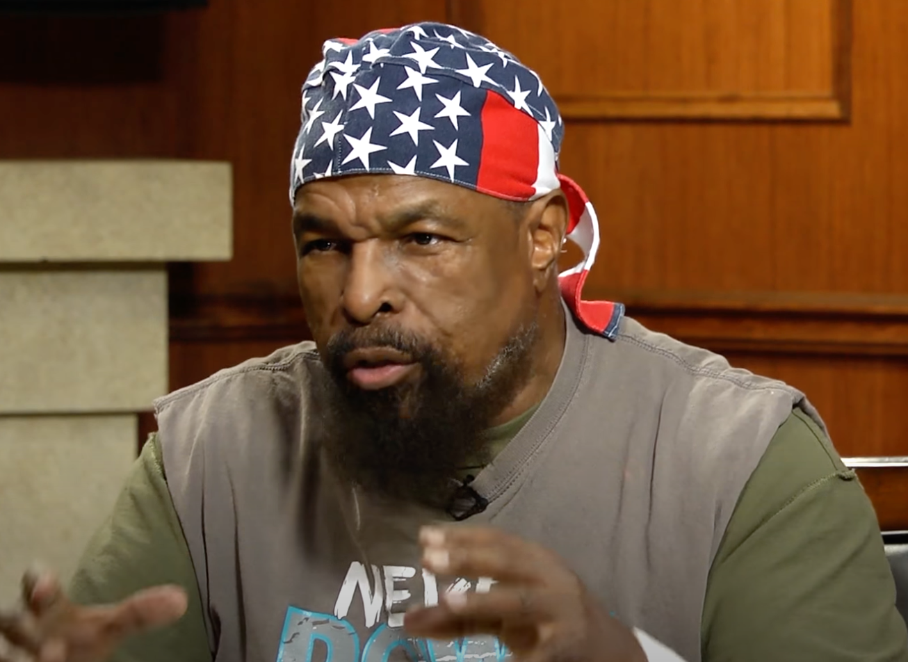 Lawrence Tureaud, better known as Mr T, during a 2018 interview with Larry King