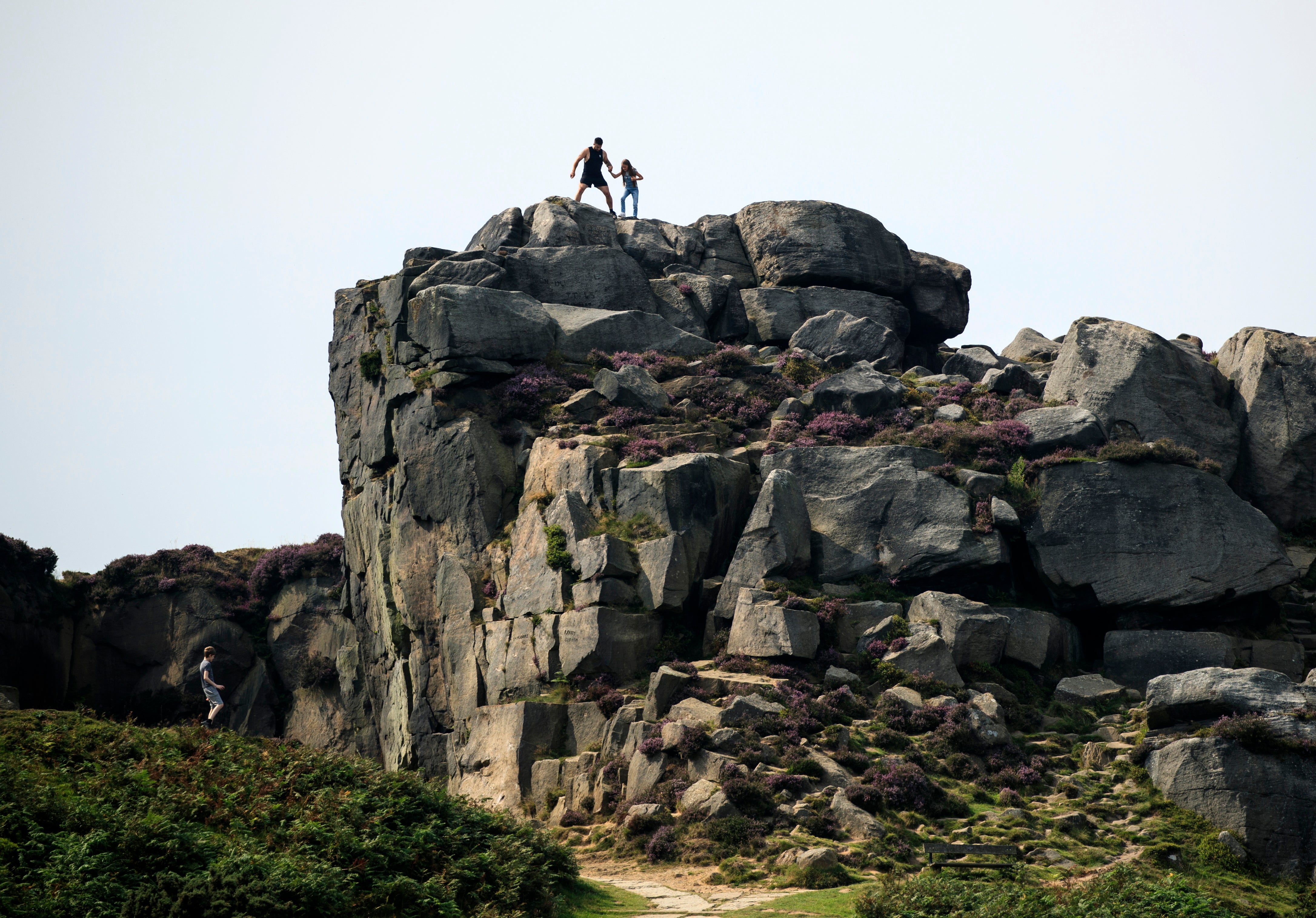 A rock formation on Ilkley moor in Yorkshire (Danny Lawson/PA)