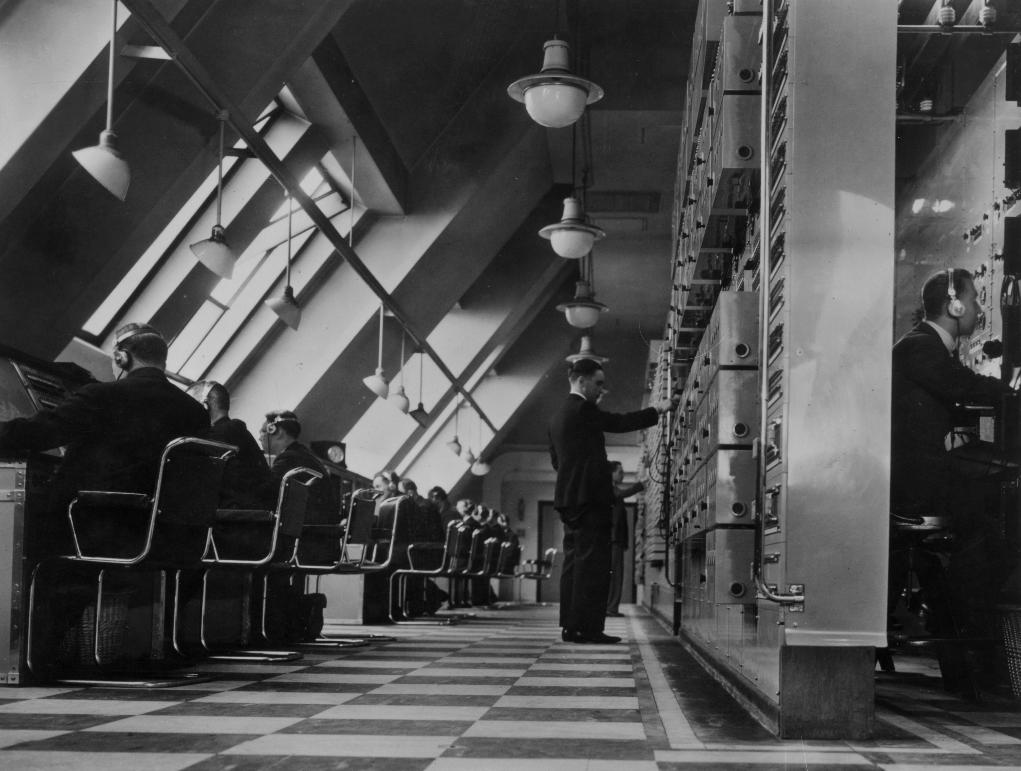 The control room in BBC, circa 1932