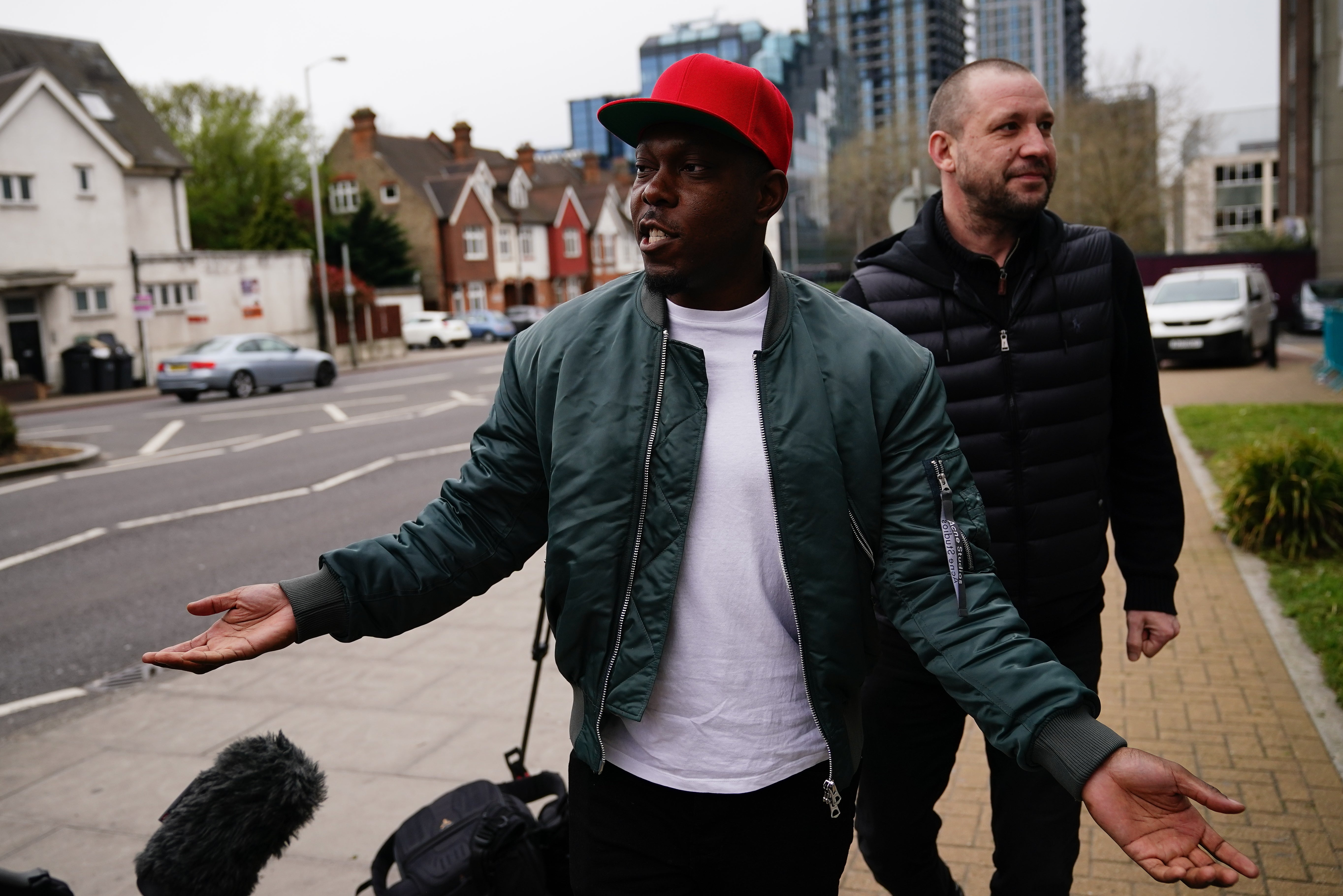 Dizzee Rascal arrives at Croydon Magistrates’ Court