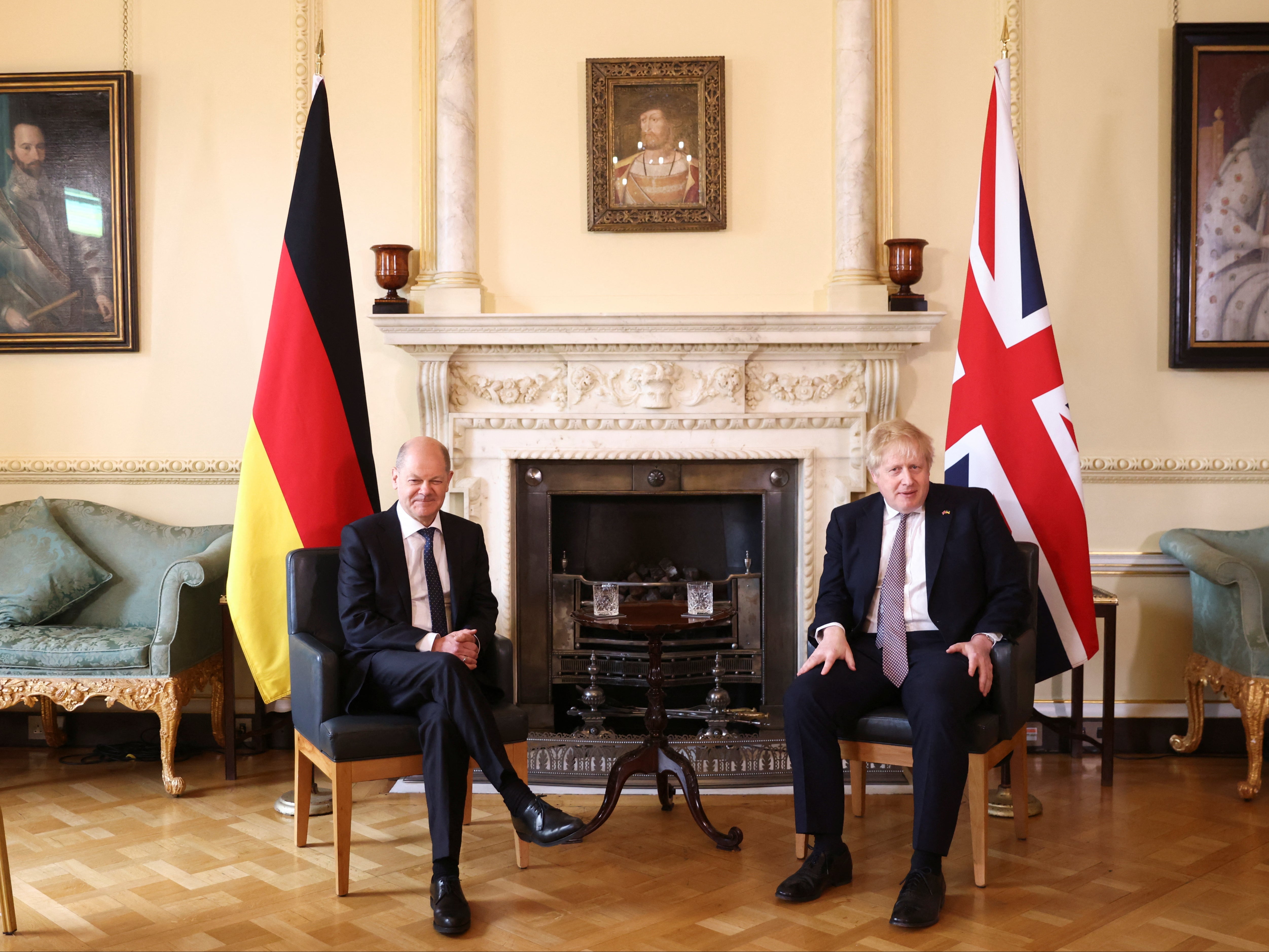 Johnson and Scholz meet at 10 Downing Street on Friday afternoon