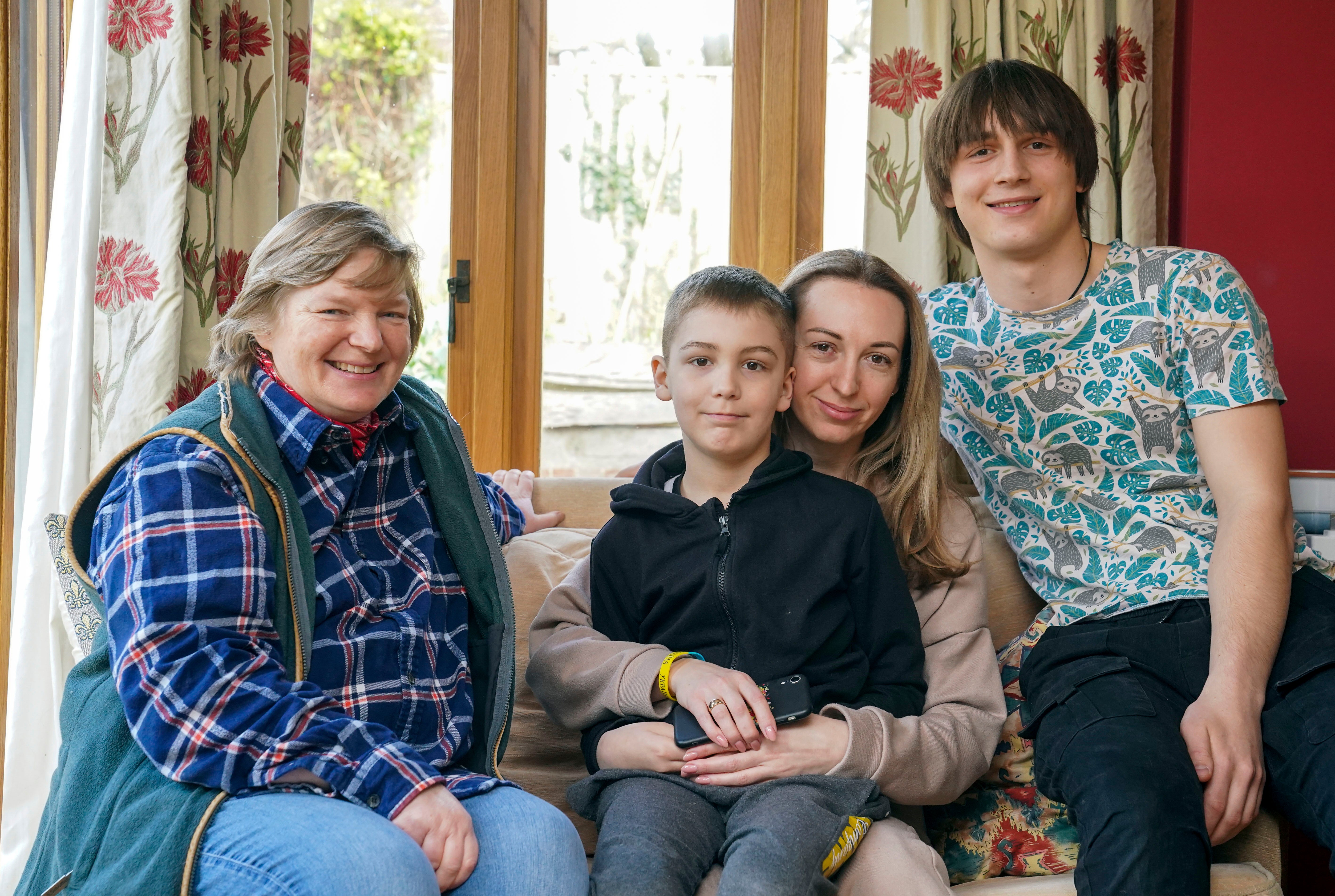 Ukrainian refugees as they settle into their new home in North Moreton, Oxfordshire (Steve Parsons/PA)