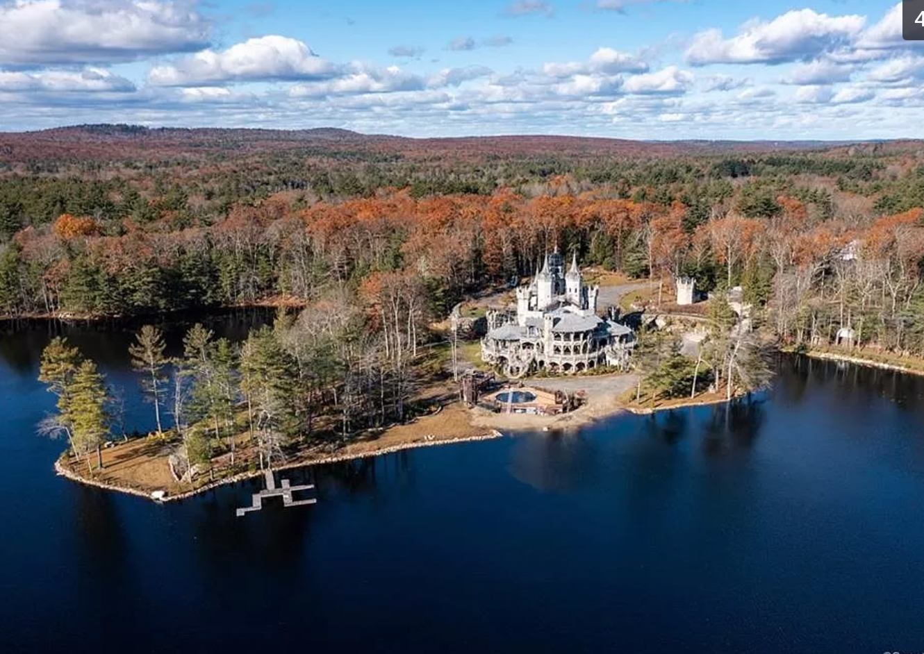 The Chris Mark Castle is set on a 30-acre pond