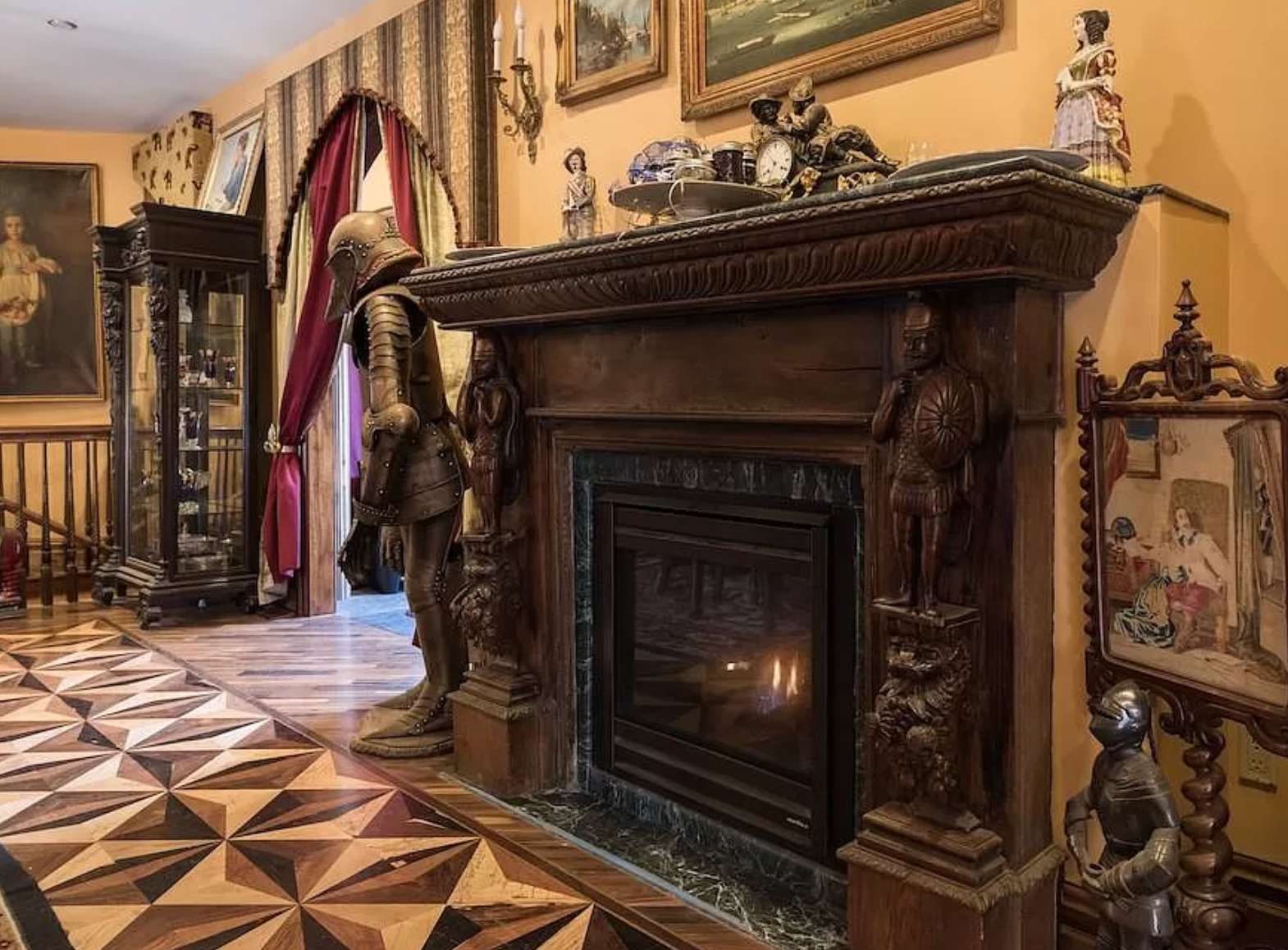 The castle has a medieval style, says listing agent John Pizzi