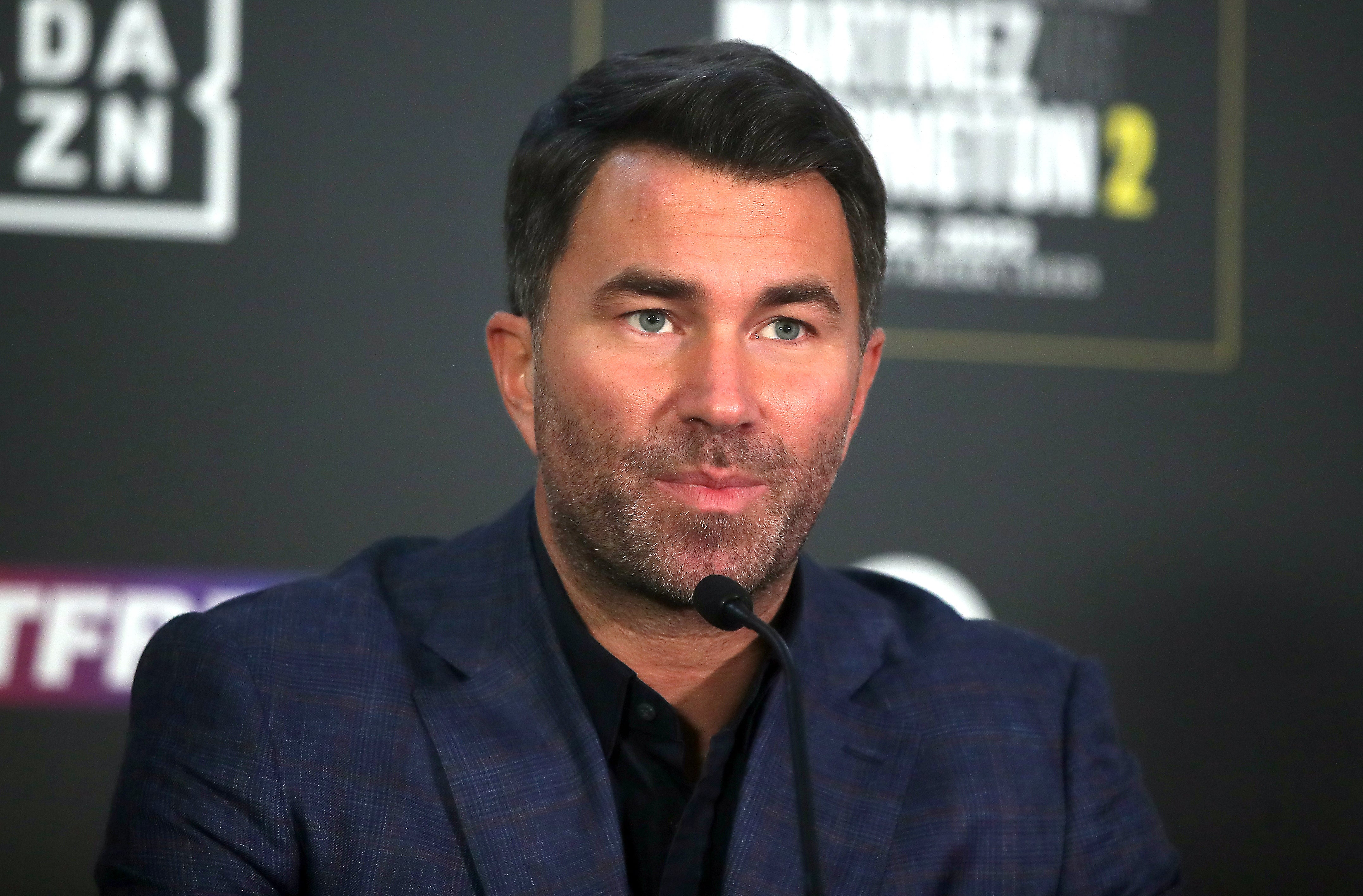 Sky Sports, DAZN and other broadcasters will be vying to screen Joshua’s next fight, according to Eddie Hearn (Simon Marper/PA)