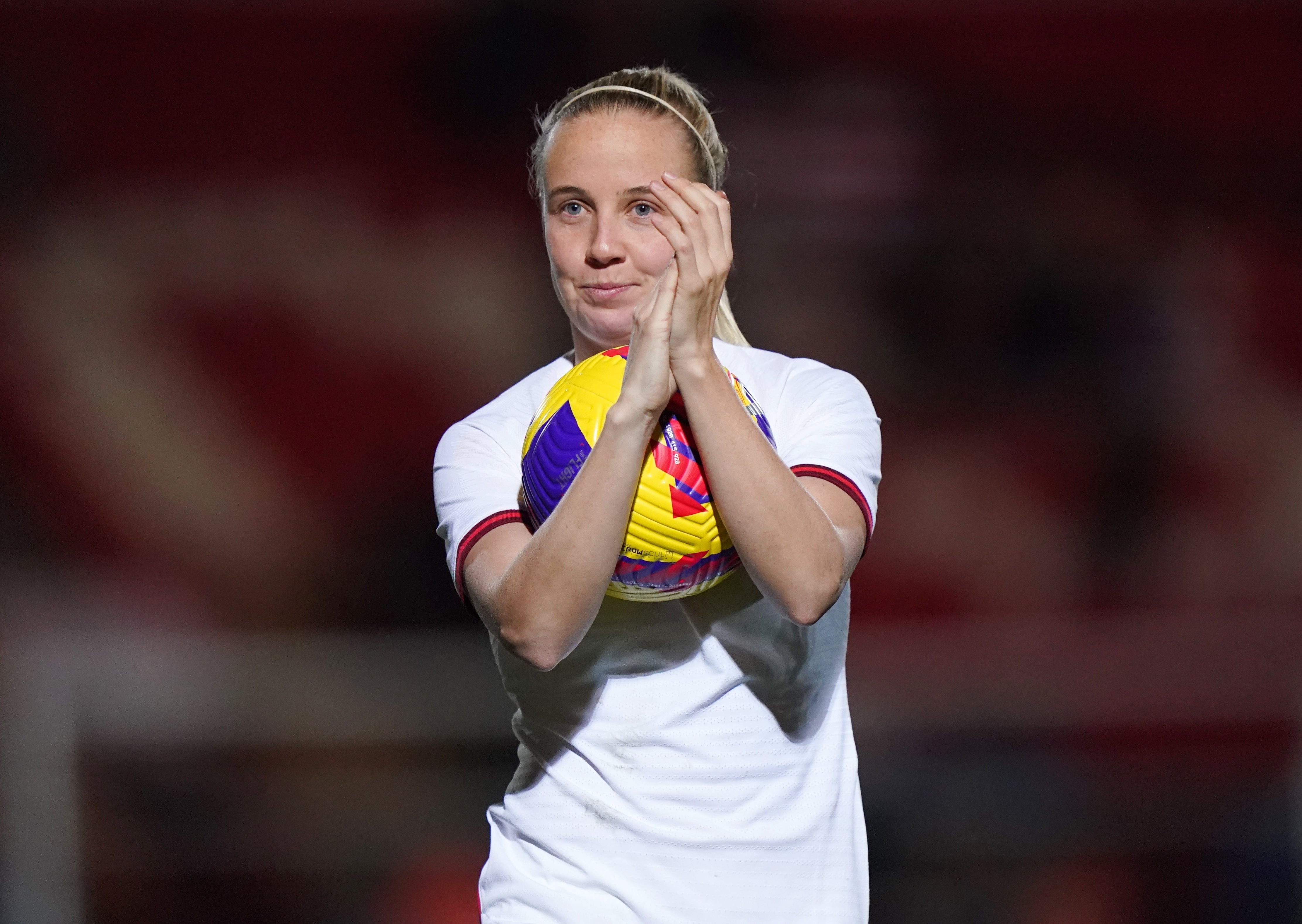 Beth Mead claimed her fourth goal with just 53 minutes on the clock (Tim Goode/PA)