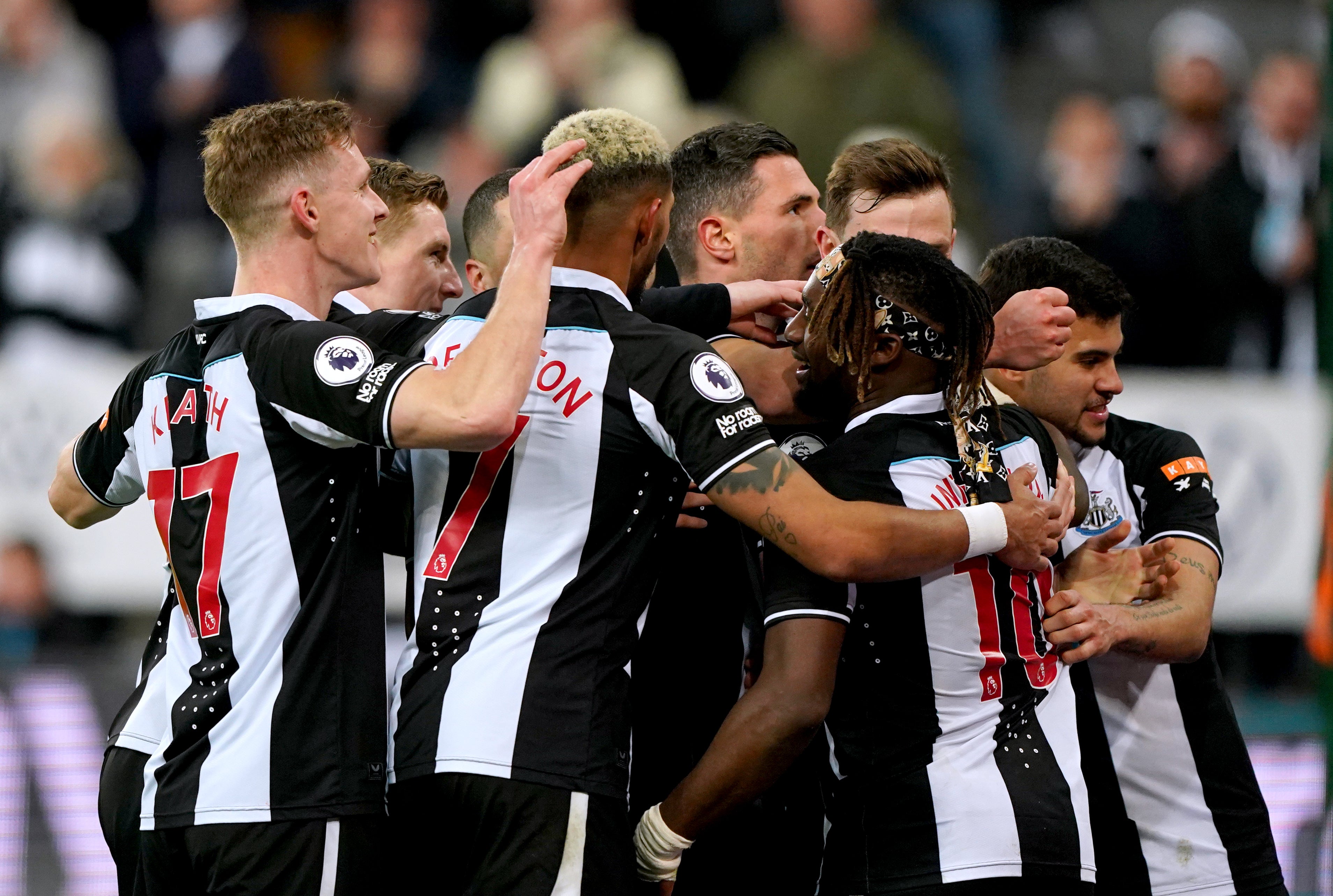 Chris Wood fired Newcastle to a priceless Premier League victory over Wolves (Owen Humphreys/PA)