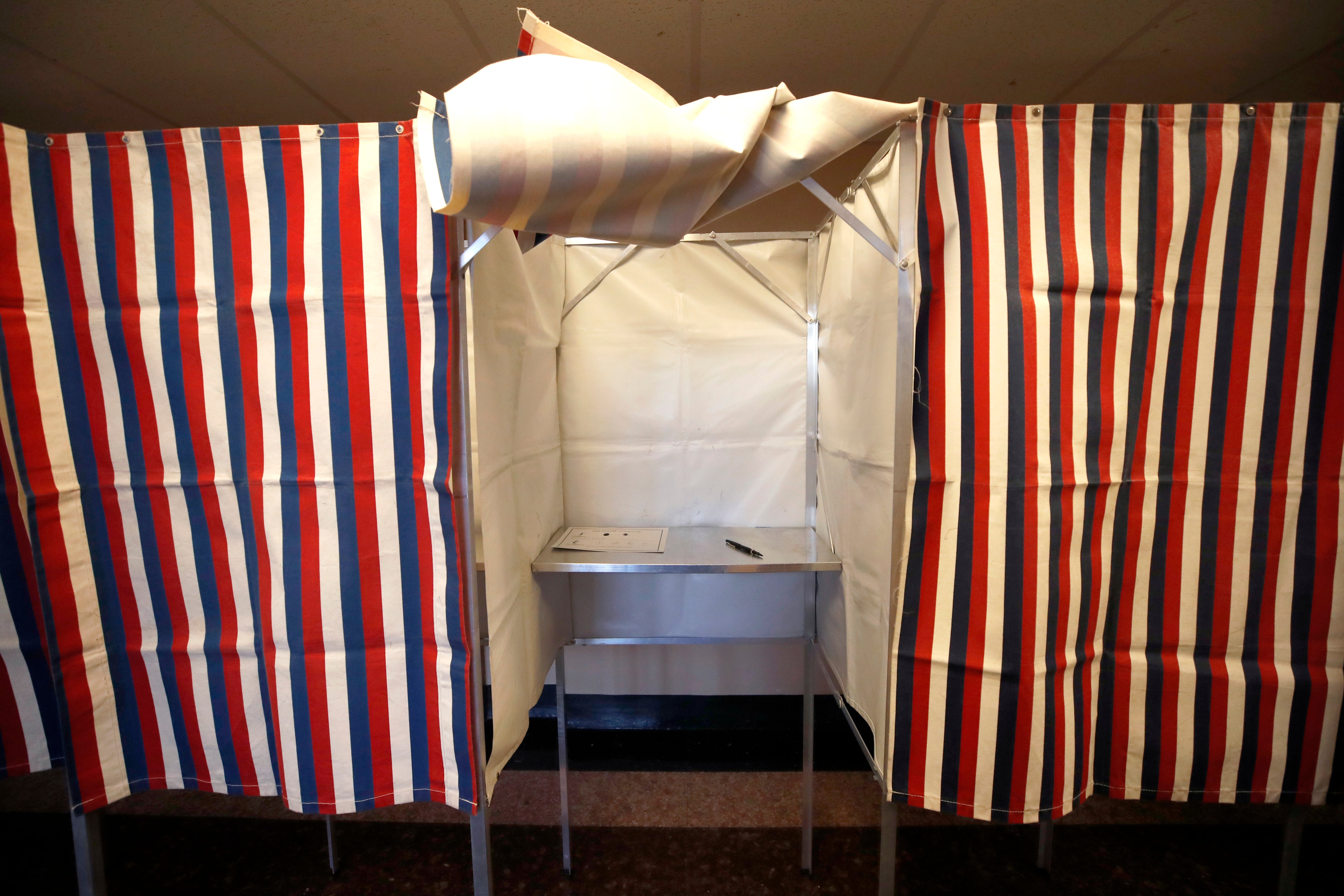 A voting booth