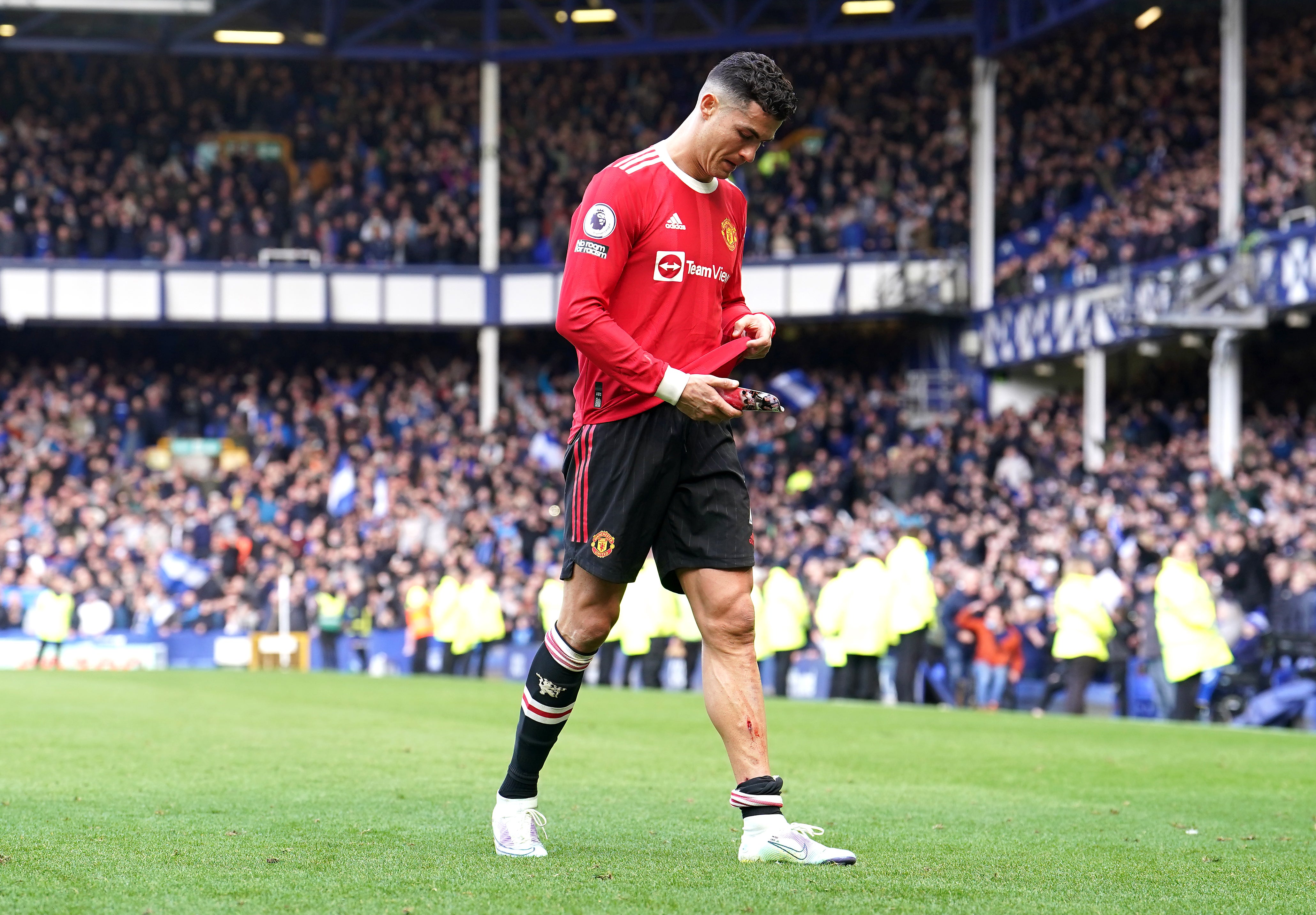 Cristiano Ronaldo at full-time (Martin Rickett.PA)