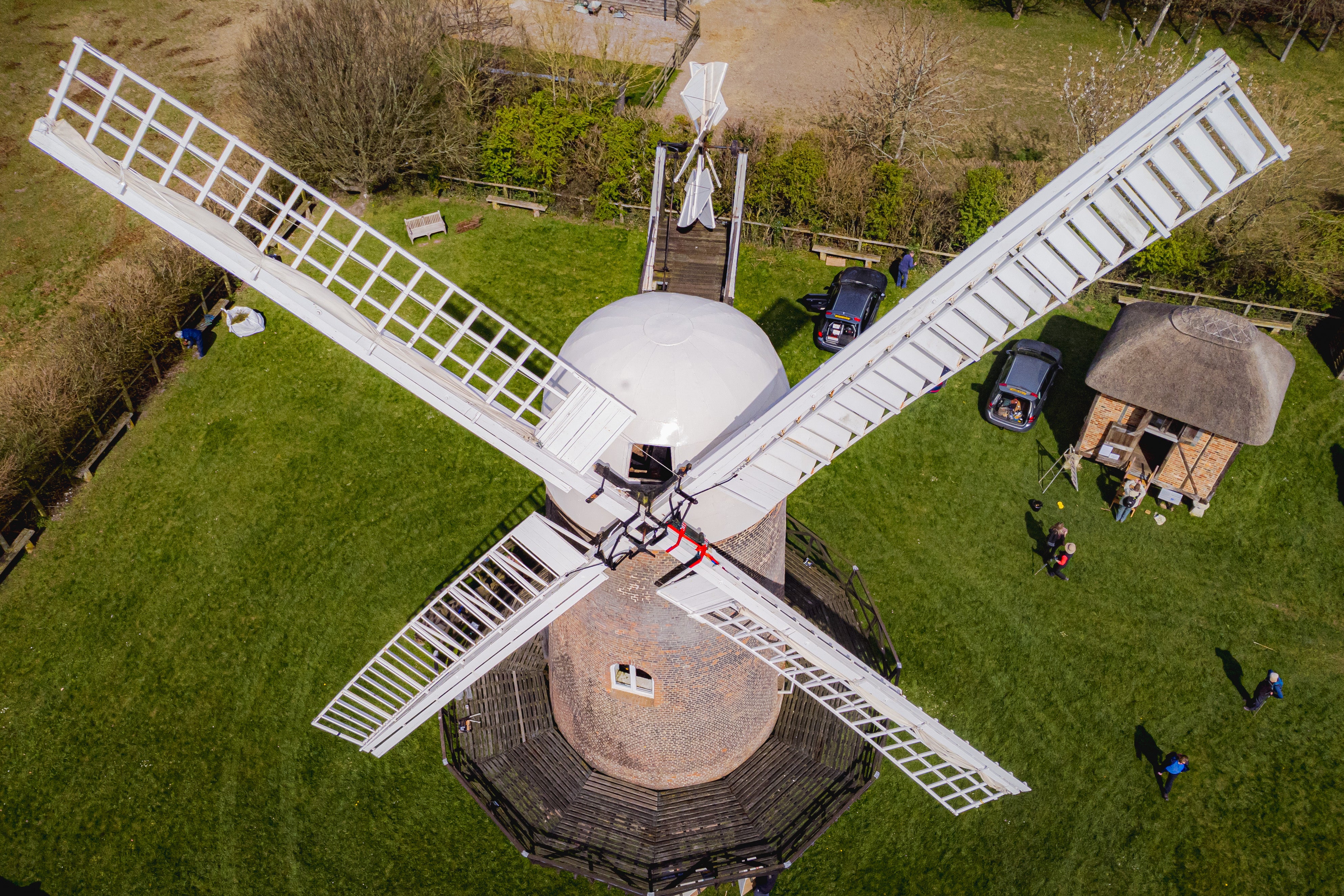 Wilton Windmill is a traditional tower design with fantail (Ben Birchall/PA)