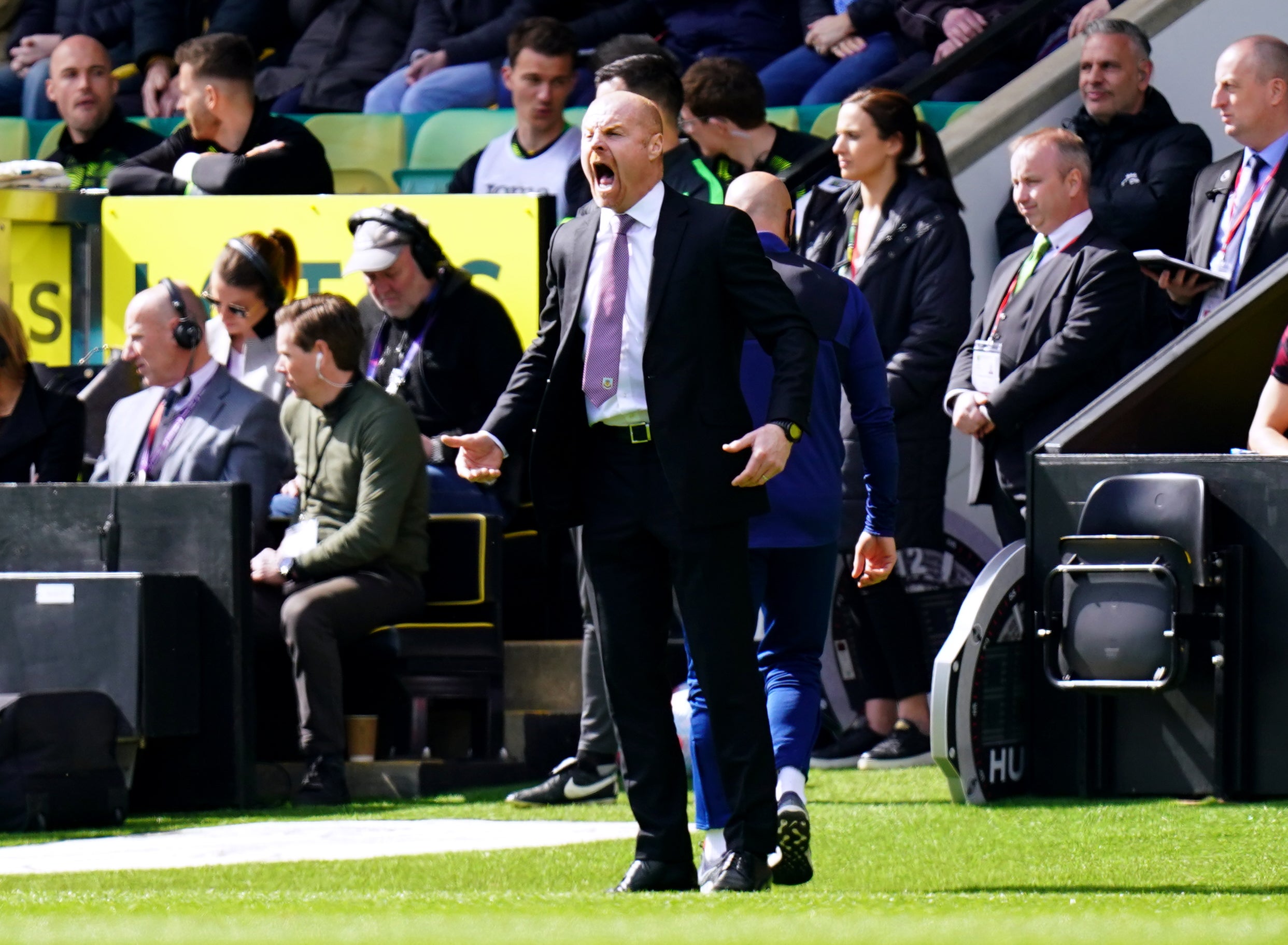 Sean Dyche says Burnley will regroup after this setback at Norwich (Adam Davy/PA)