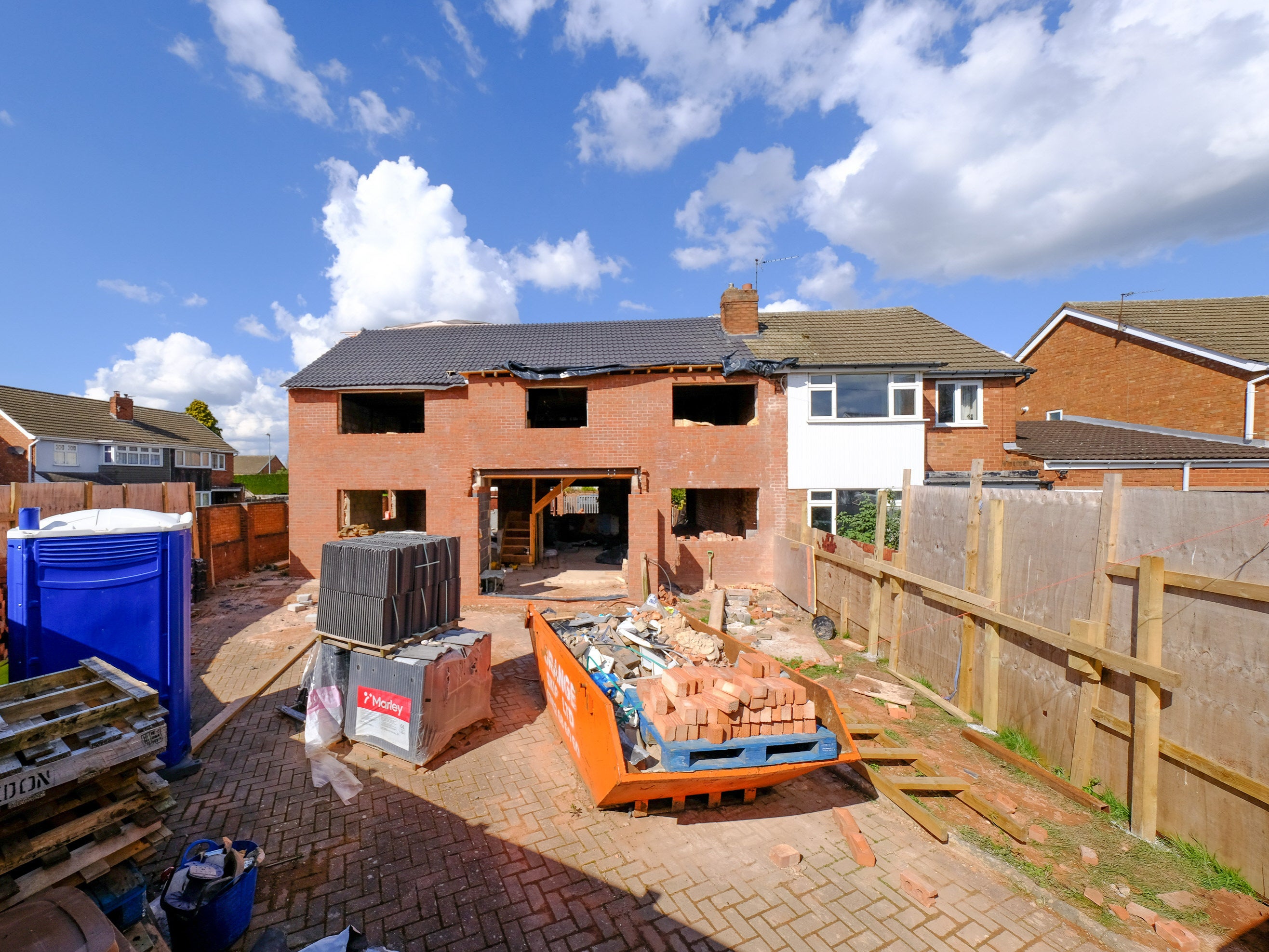 The original 1960s semi-detached house on the site was bulldozed to make way for a massive property